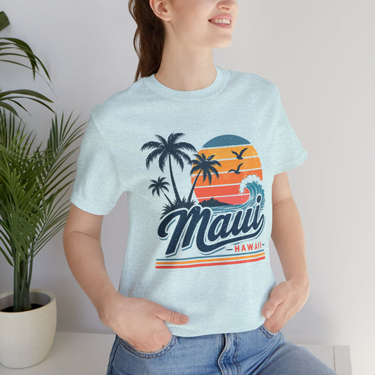 Maui Hawaii Retro Sunset Tee