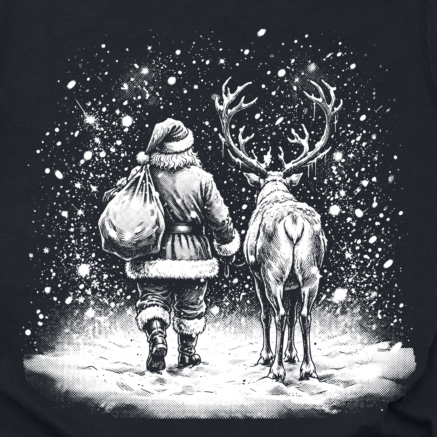 Santa and Reindeer Tee