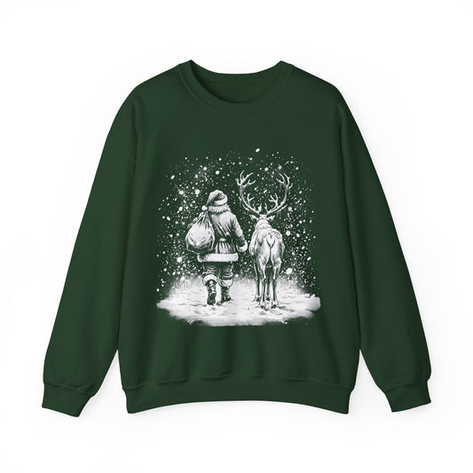 Christmas Santa & Reindeer Crewneck