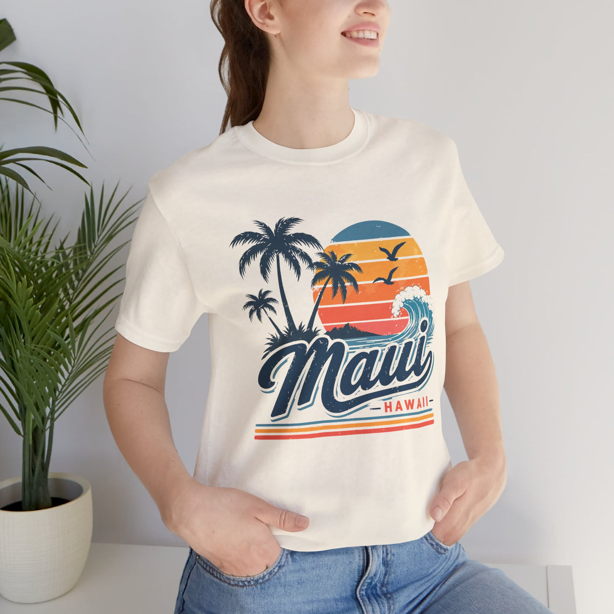Maui Hawaii Retro Sunset Tee