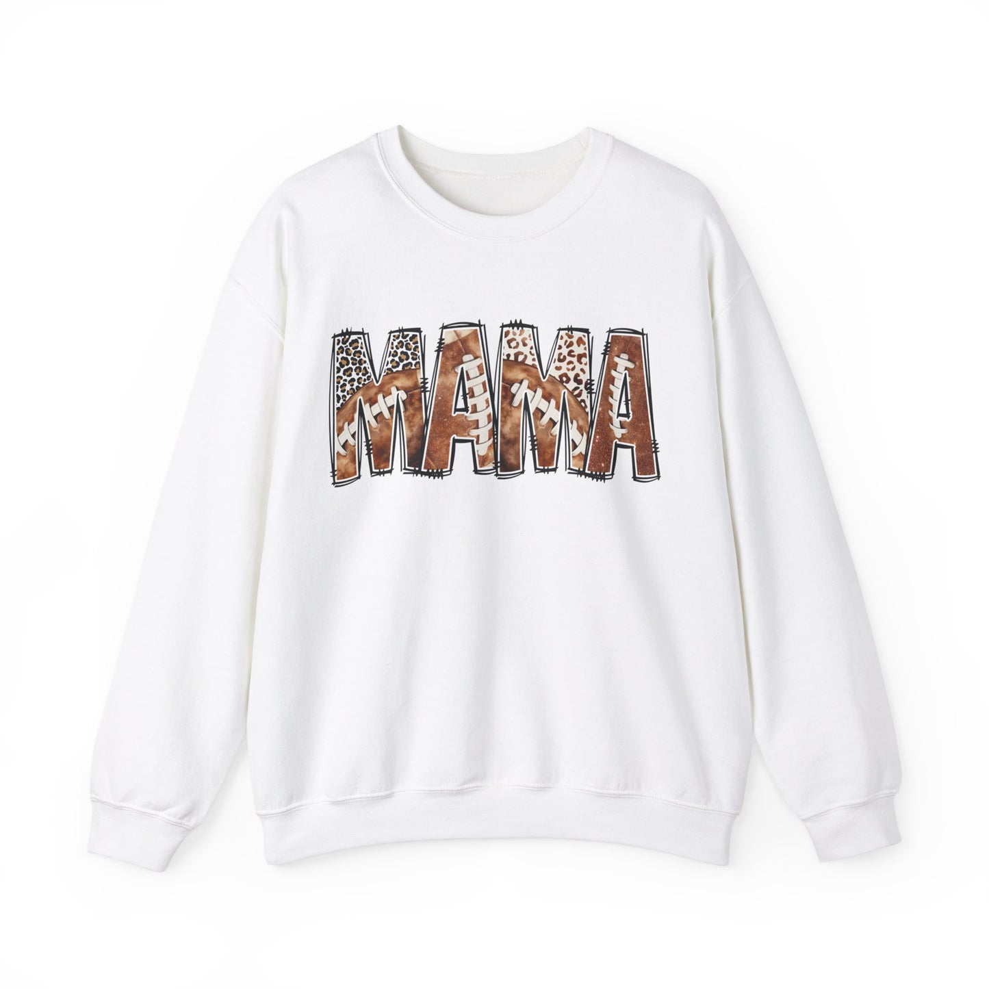 Mama/Football Crewneck Sweatshirt