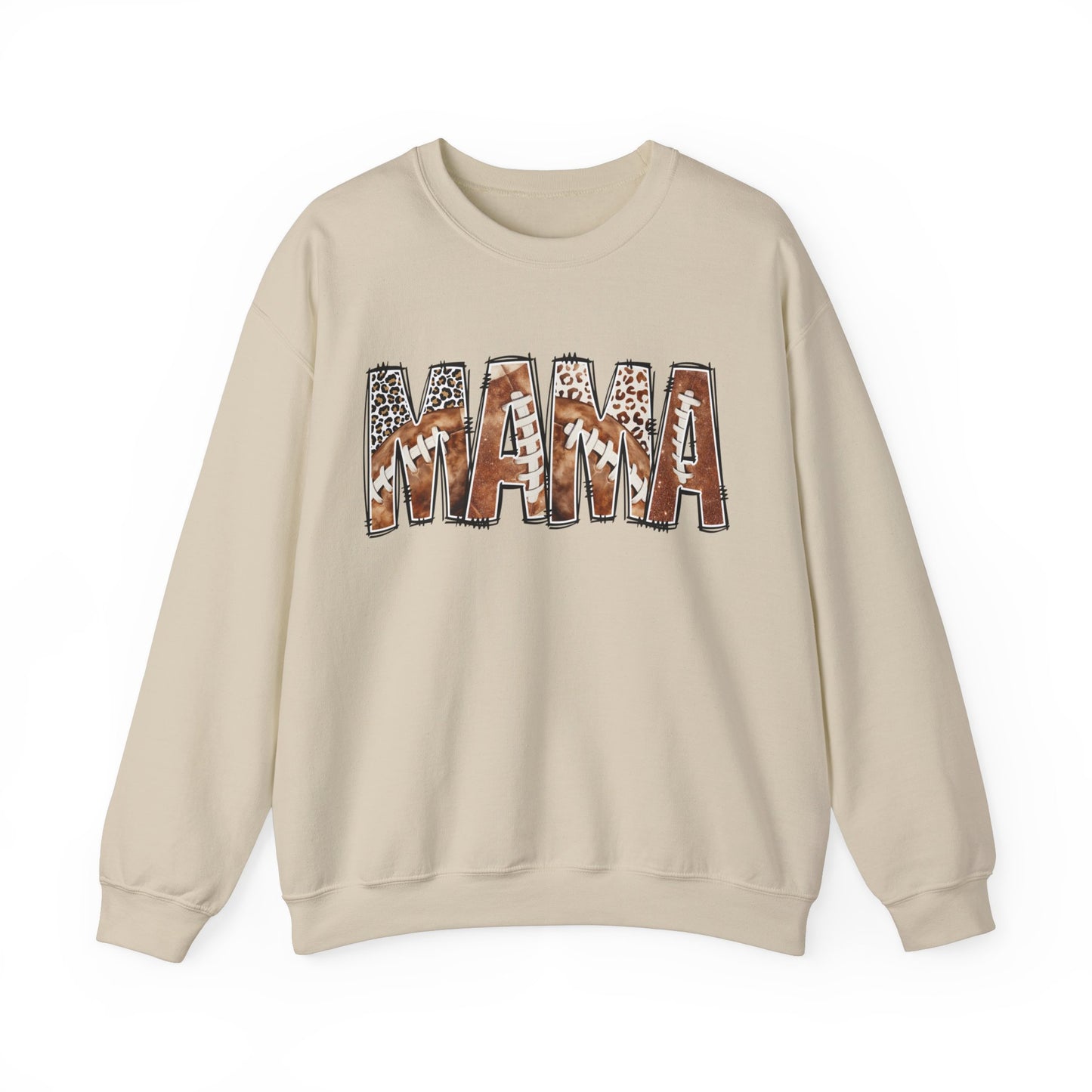 Mama/Football Crewneck Sweatshirt