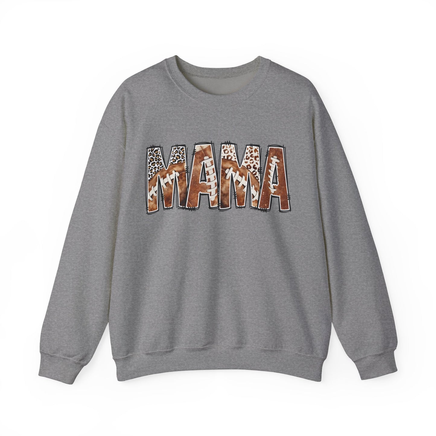 Mama/Football Crewneck Sweatshirt