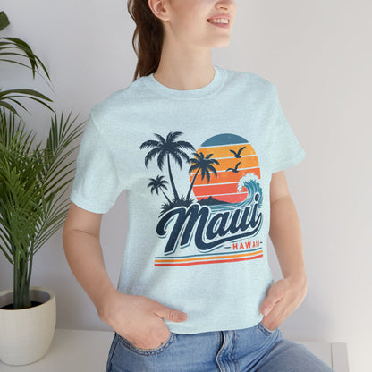 Maui Hawaii Retro Sunset Tee