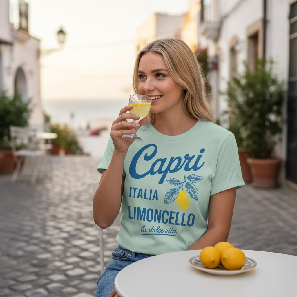 Capri Italia Limoncello Tee – Bella + Canvas Modern Fit