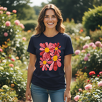 Pink Daisies Tee – Bella + Canvas Modern Fit