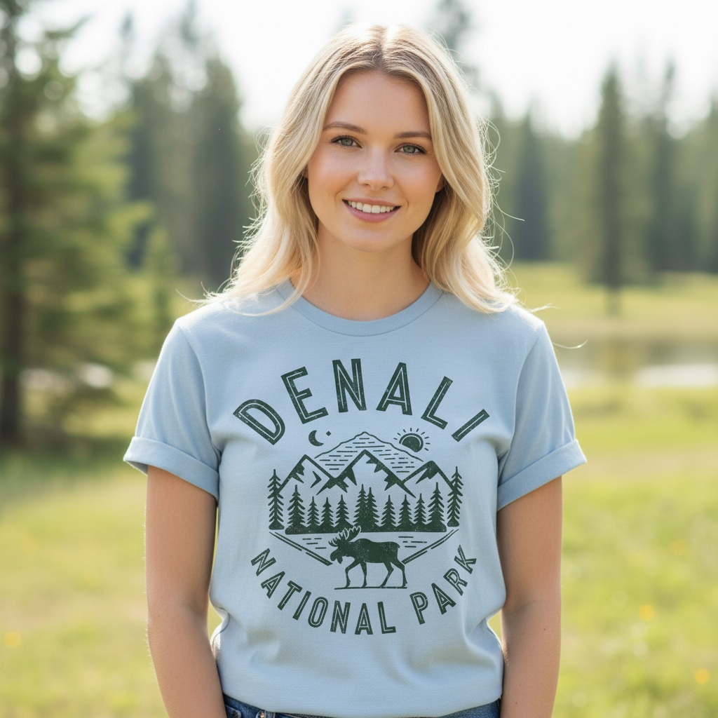 Denali National Park Moose T-Shirt – Bella + Canvas Modern Fit