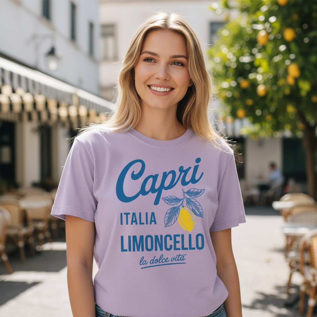 Capri Italia Limoncello Lemons T-Shirt – Comfort Colors Relaxed Fit