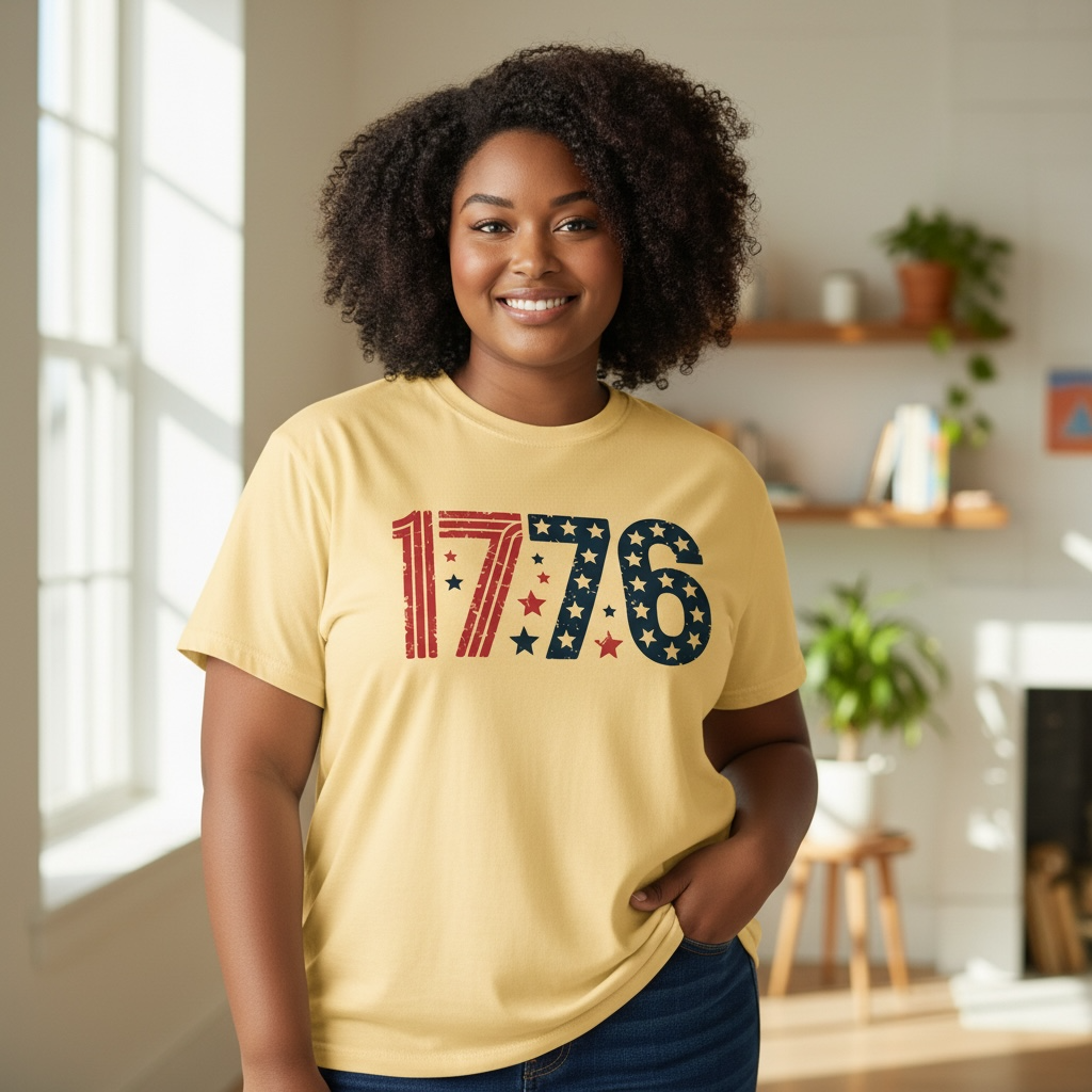 1776 Patriotic America T-Shirt – Comfort Colors Relaxed Fit