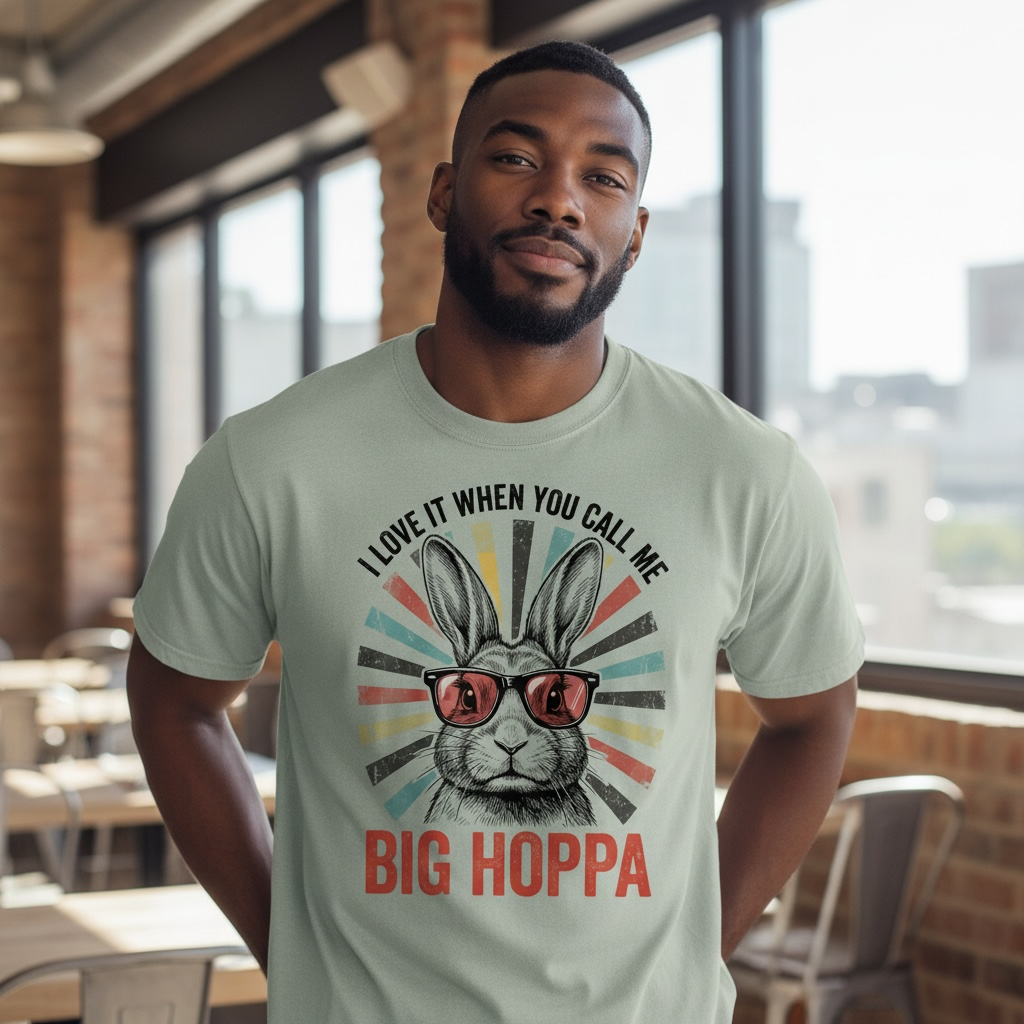 Big Hoppa Bunny Easter T-Shirt - Comfort Colors Relaxed Fit