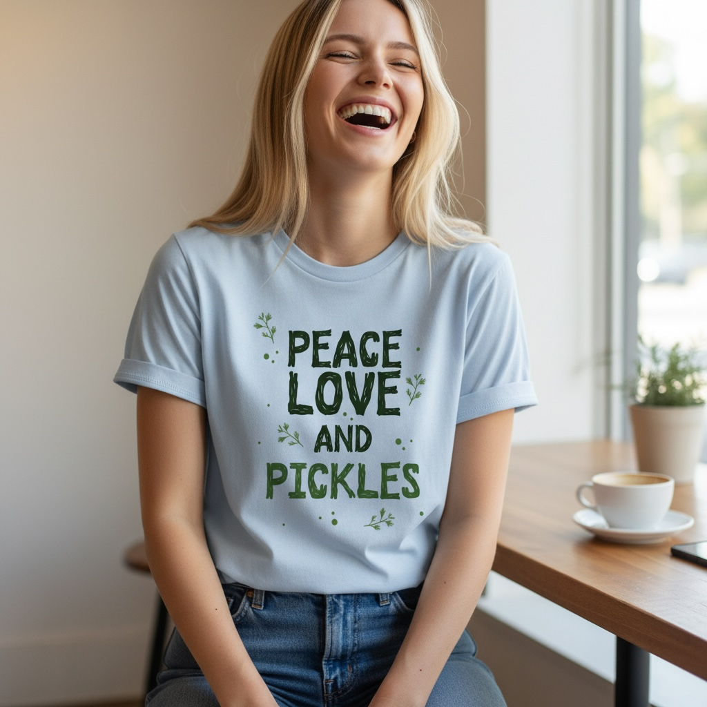 Peace Love and Pickles Tee – Bella + Canvas Modern Fit