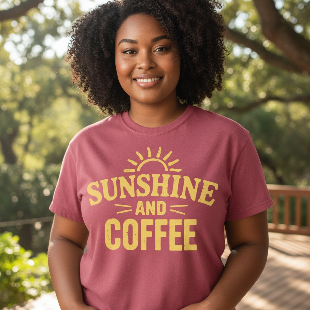 Sunshine and Coffee T-Shirt - Comfort Colors