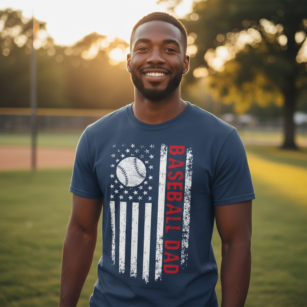 Baseball Dad T-Shirt - Comfort Colors