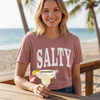Salty Palm Tree Beach Tee – Bella + Canvas Modern Fit