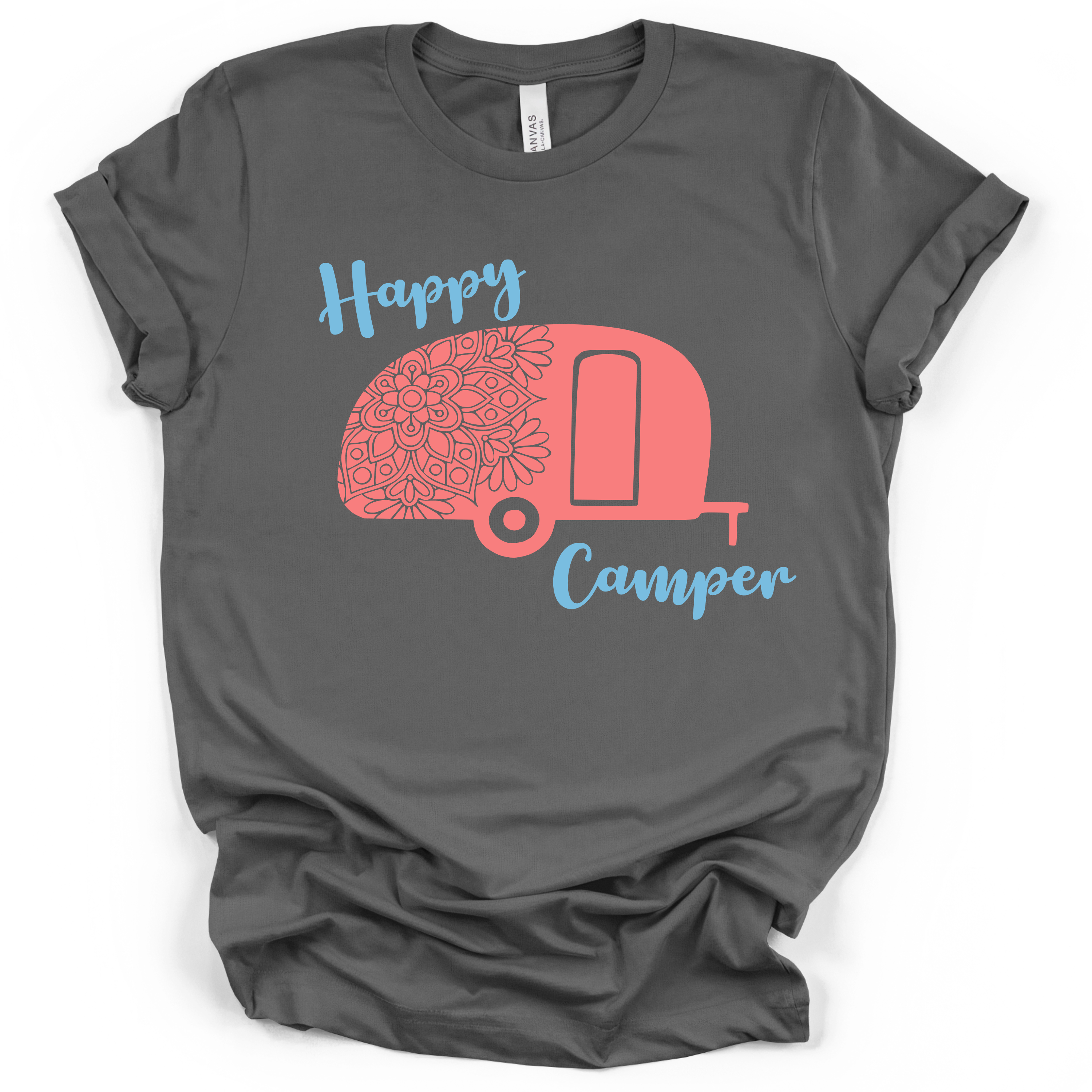 Happy Camper Tee – Bella + Canvas Modern Fit | Camping Graphic Shirt