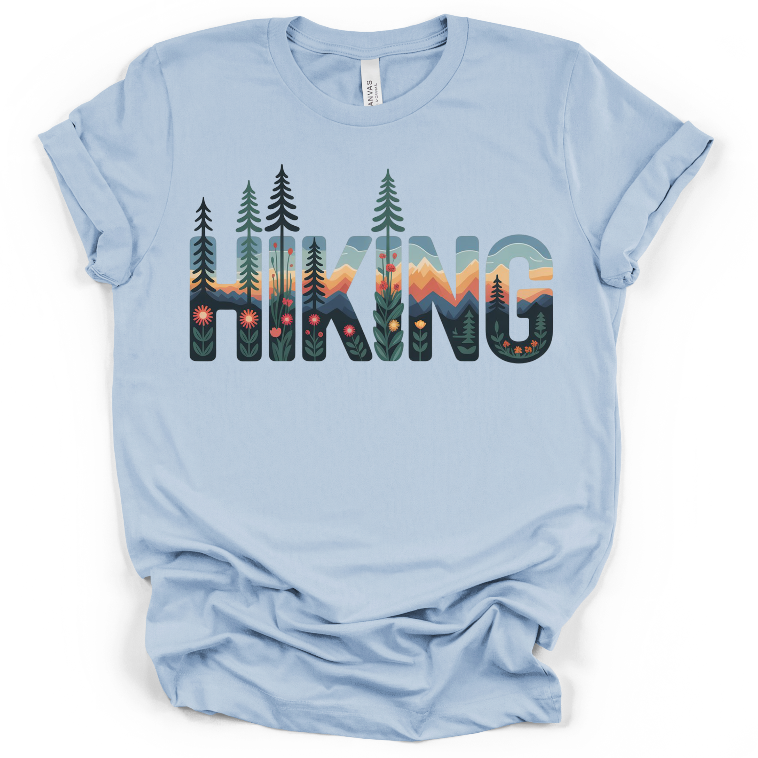 Hiking Graphic Tee - Bella + Canvas Modern Fit