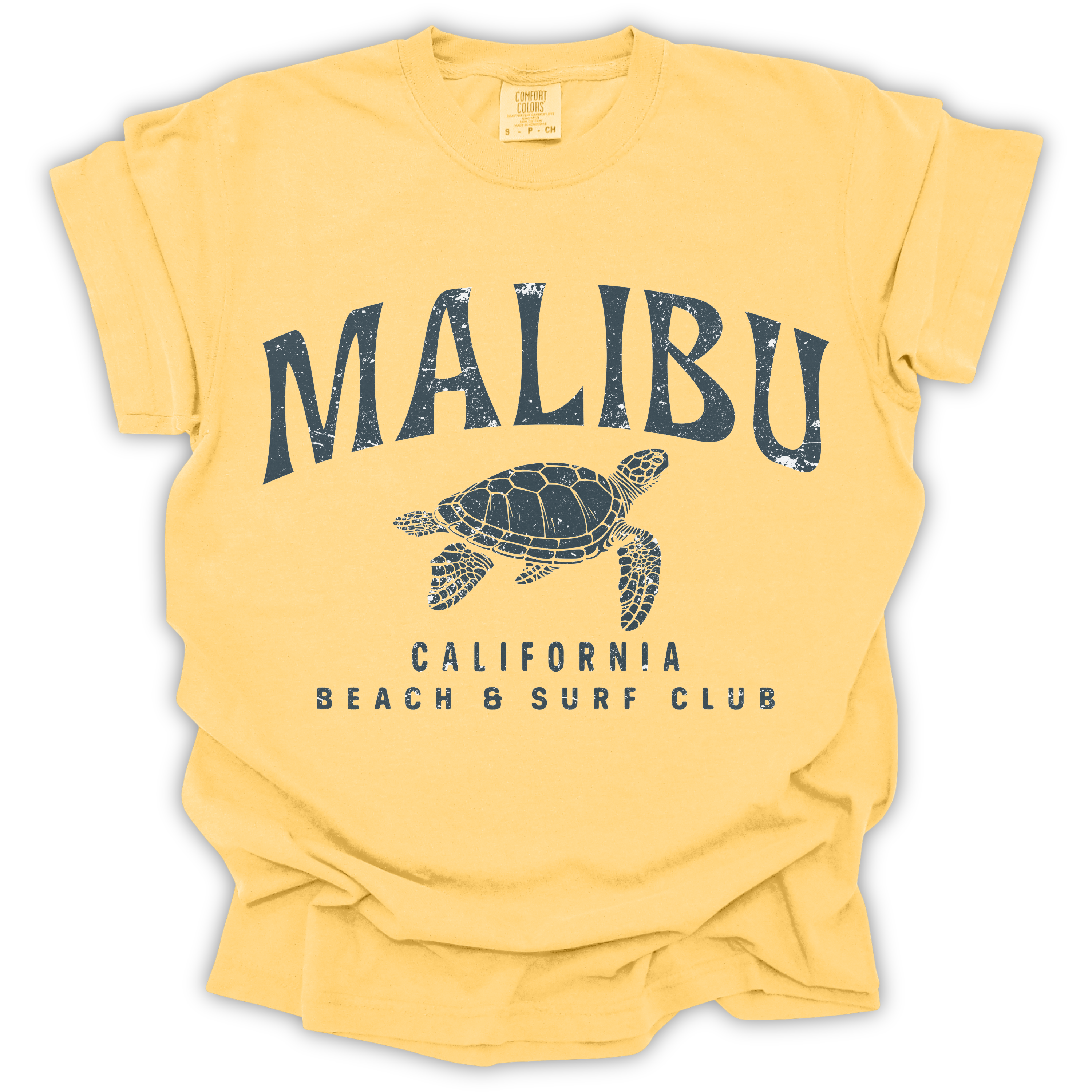 Malibu California Beach & Surf Club Tee – Comfort Colors Relaxed Fit