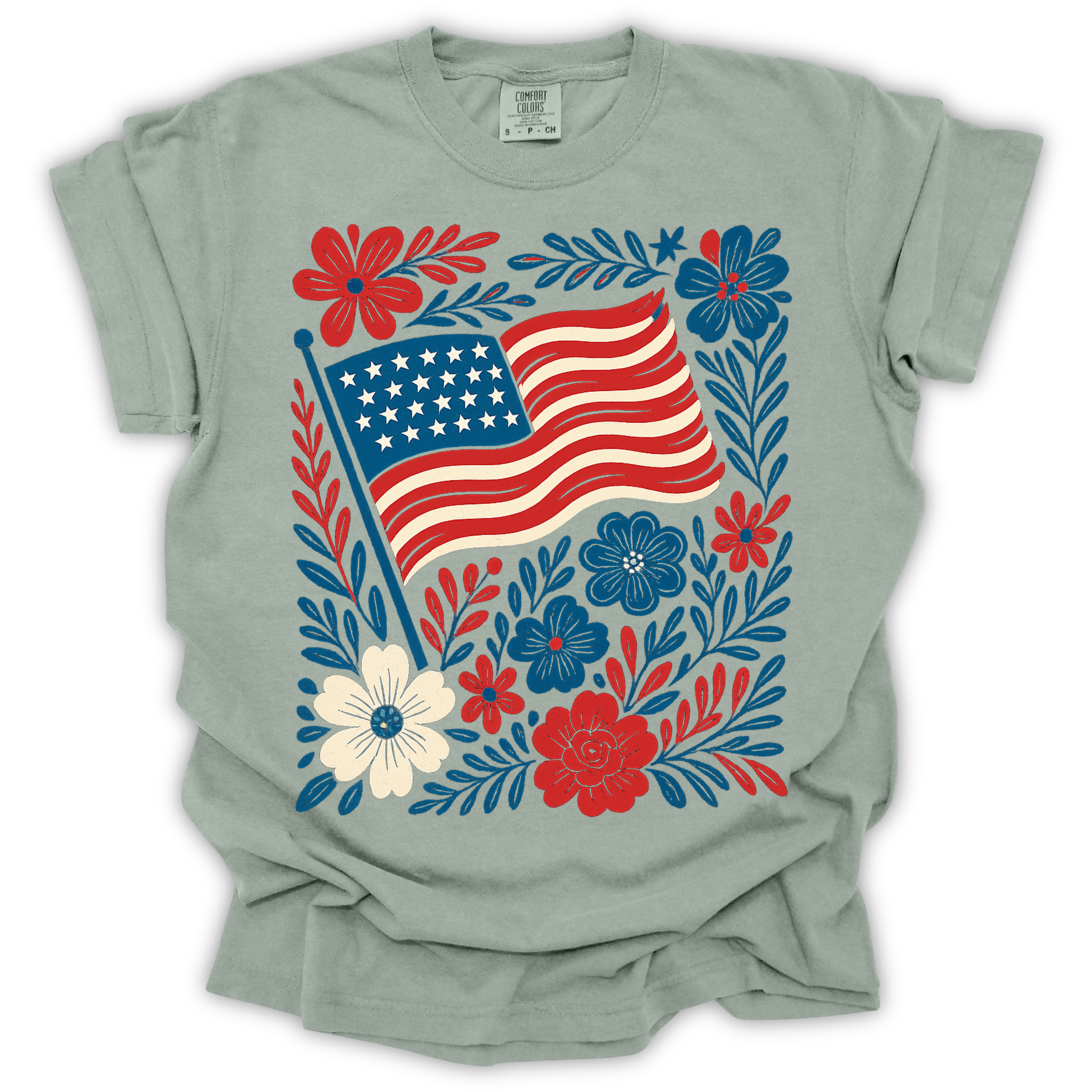 Americana Flag Patriotic T-Shirt – Comfort Colors Relaxed Fit