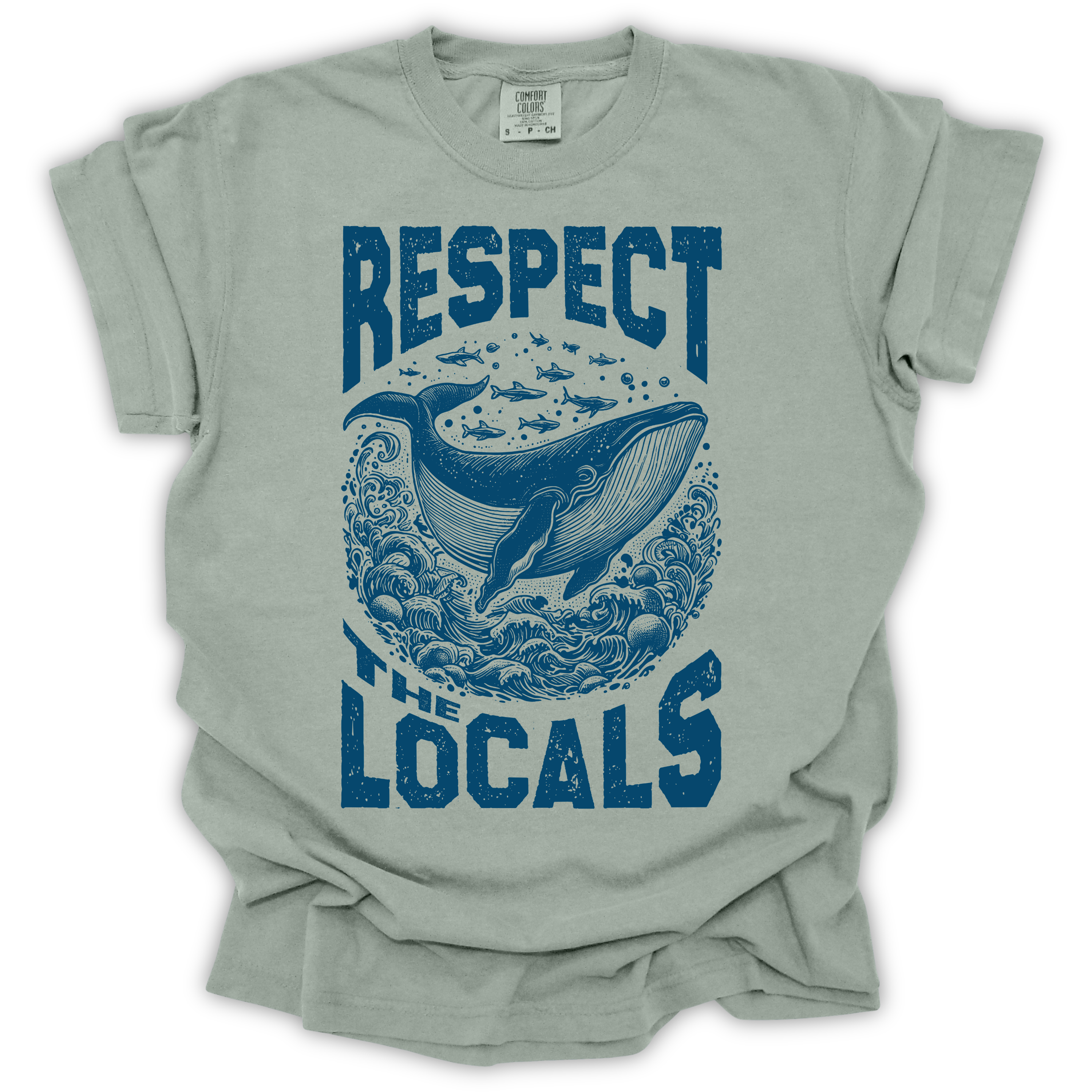 Respect the Locals Whale T-Shirt – Comfort Colors Relaxed Fit