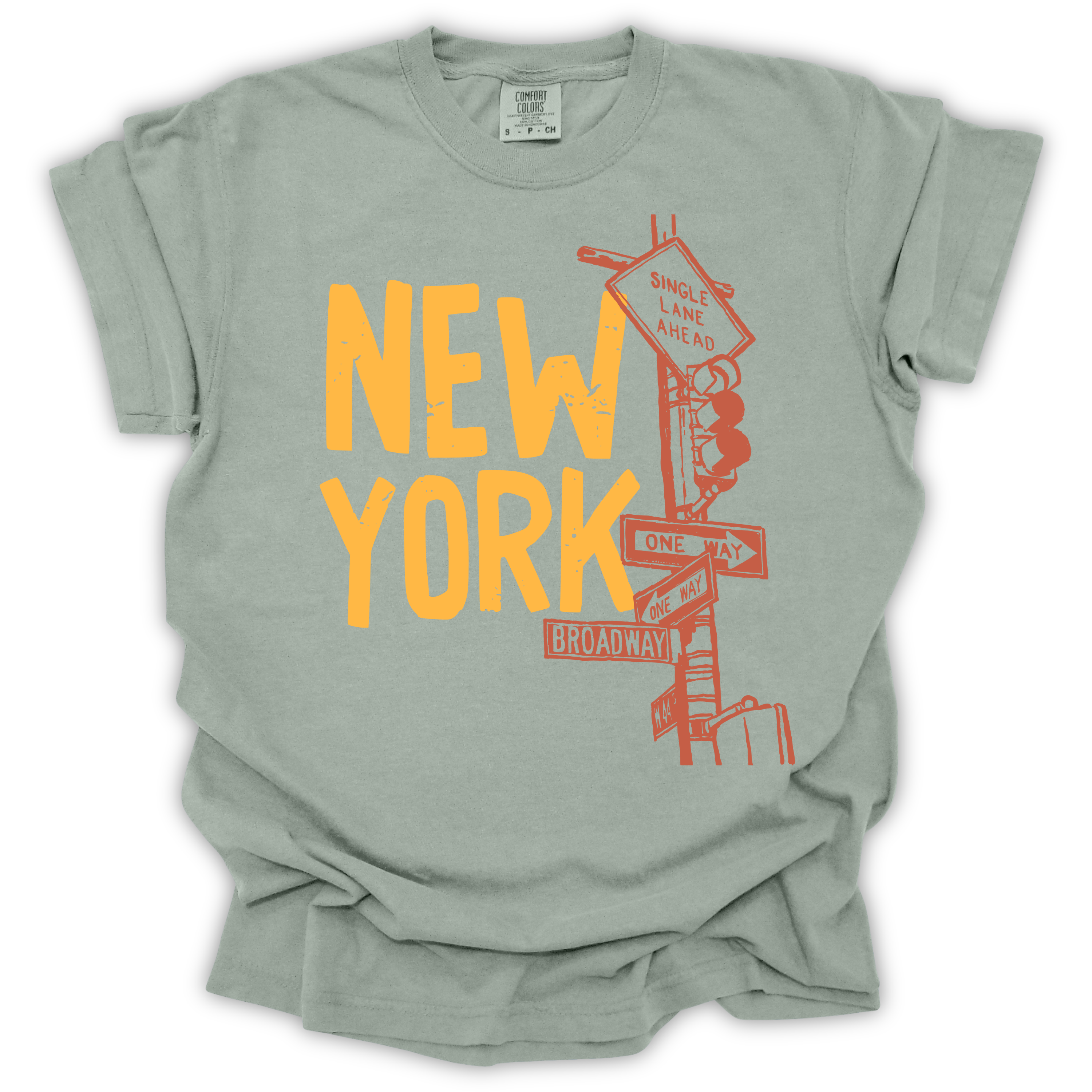 New York Street Sign T-Shirt – Comfort Colors Relaxed Fit