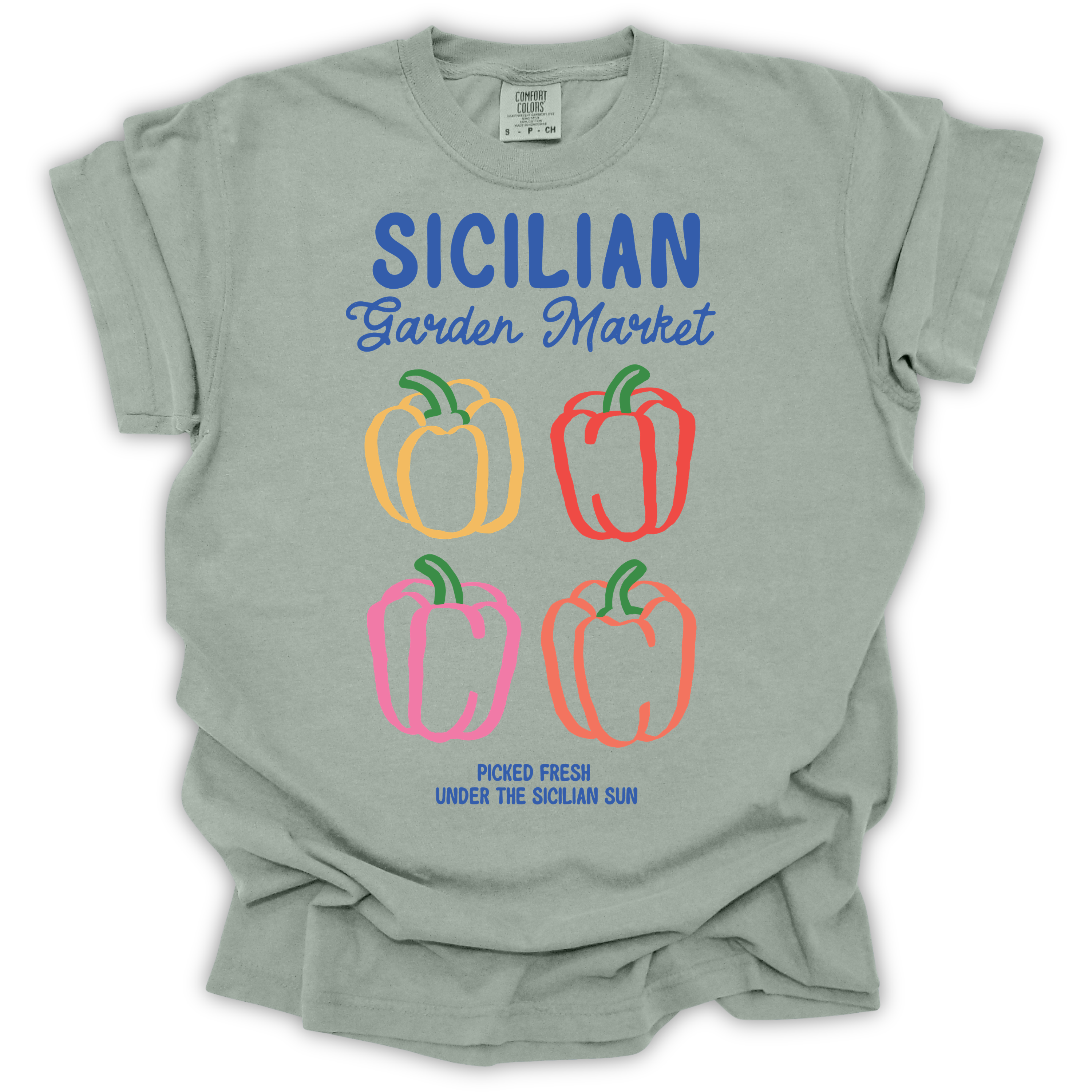 Sicilian Garden Market T-Shirt – Comfort Colors Relaxed Fit