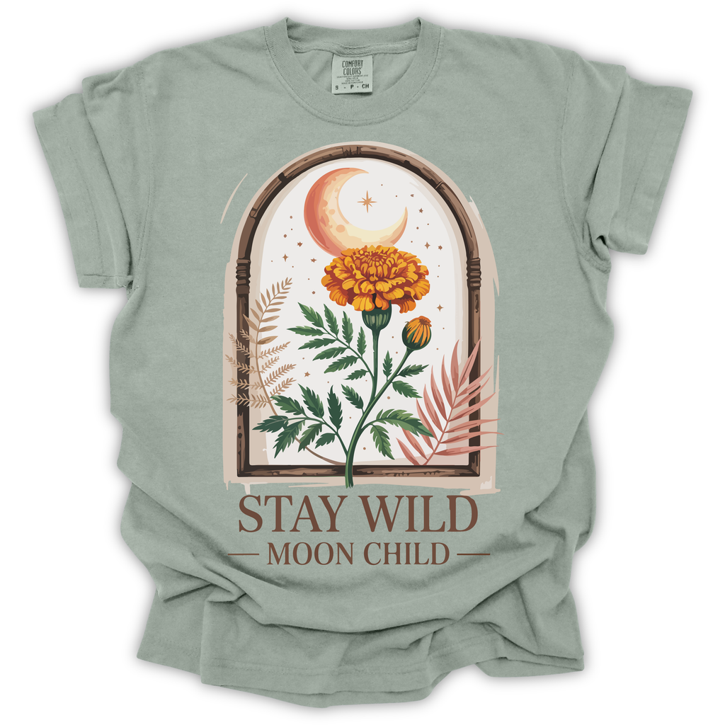 Stay Wild Moon Child T-Shirt – Comfort Colors Relaxed Fit