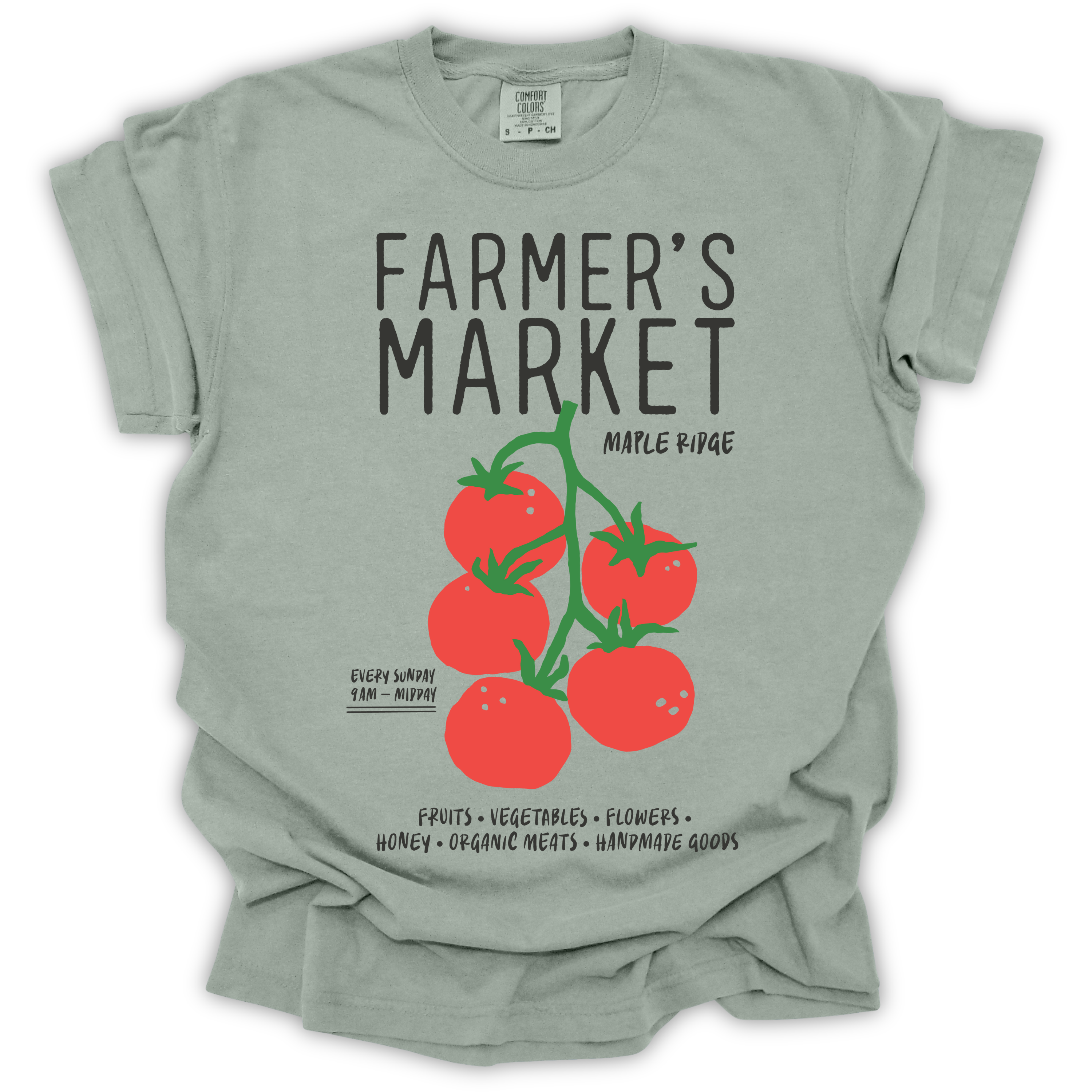 Farmer's Market Vine Tomatoes T-Shirt – Comfort Colors Relaxed Fit