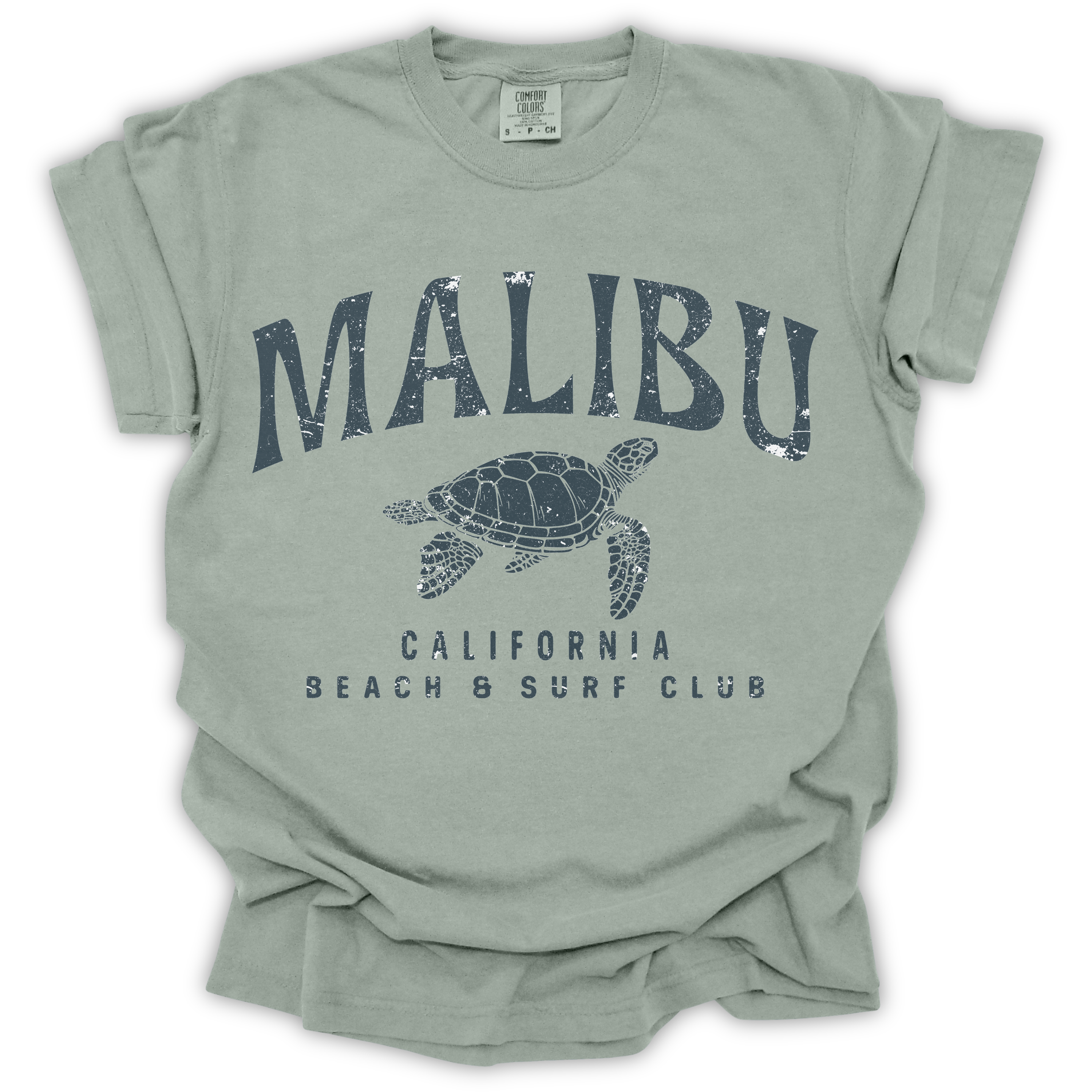 Malibu California Beach & Surf Club Tee – Comfort Colors Relaxed Fit