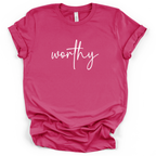 Worthy Script Tee - Bella + Canvas Modern Fit