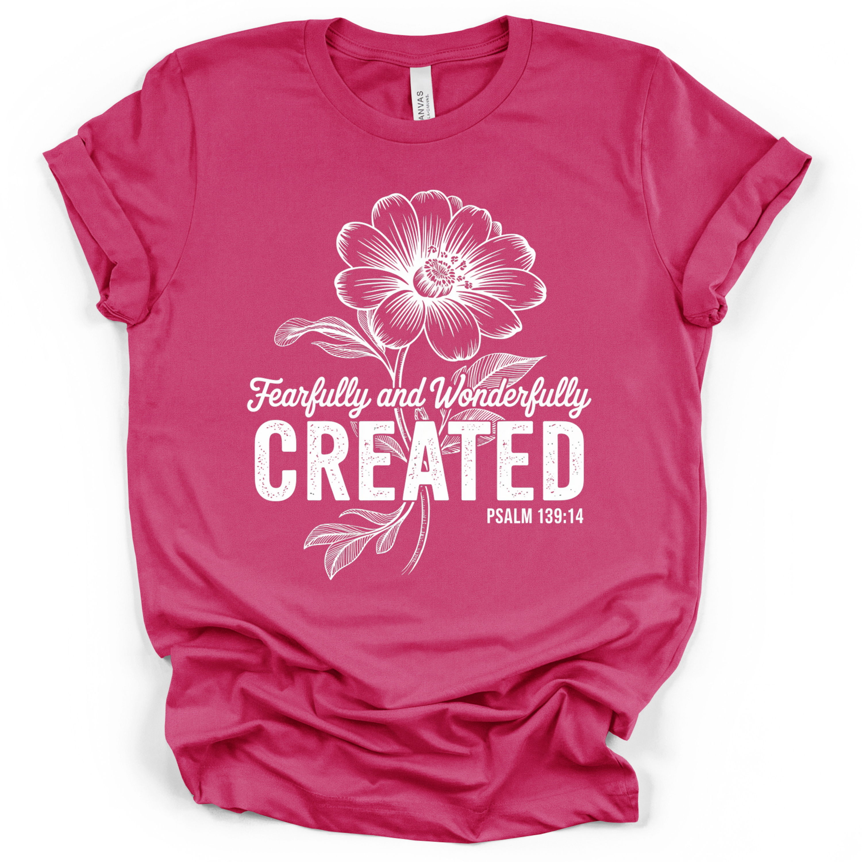 Created Bible Verse T-Shirt – Bella + Canvas Modern Fit