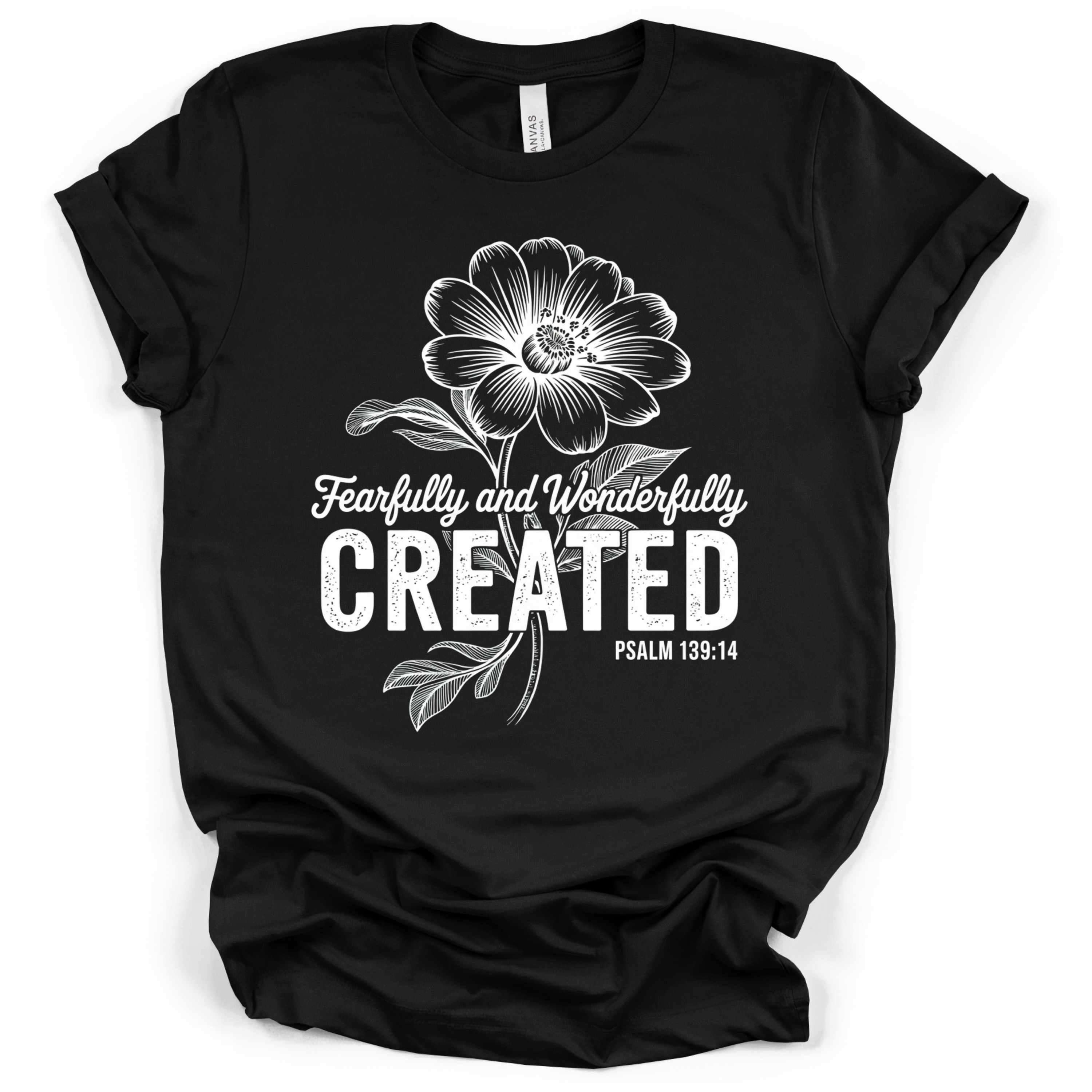 Created Bible Verse T-Shirt – Bella + Canvas Modern Fit