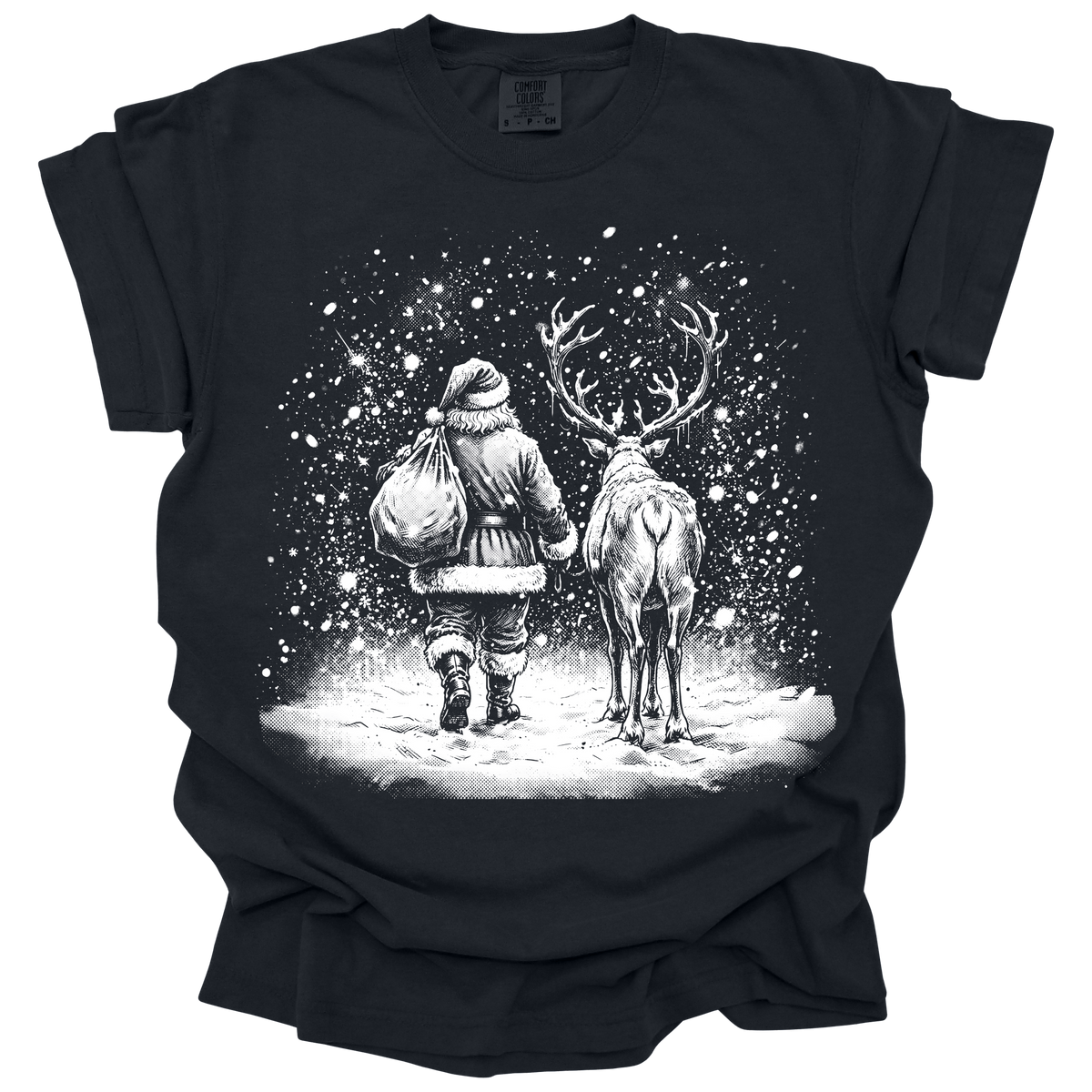 Santa and Reindeer Tee