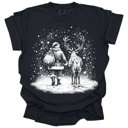Santa and Reindeer Tee