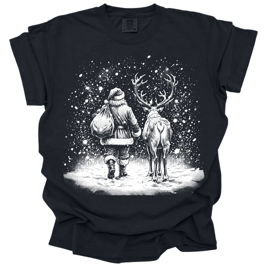 Santa and Reindeer Tee