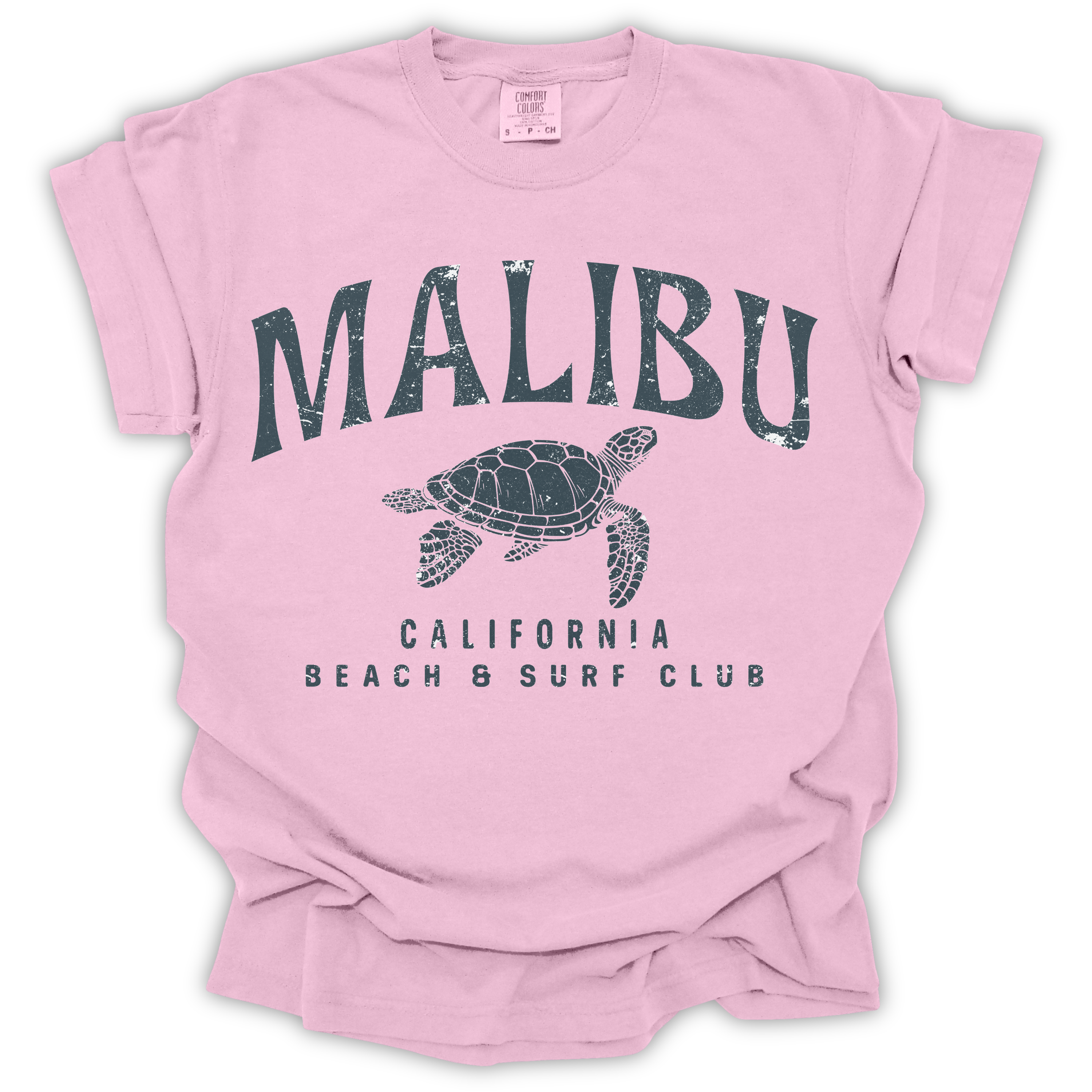 Malibu California Beach & Surf Club Tee – Comfort Colors Relaxed Fit