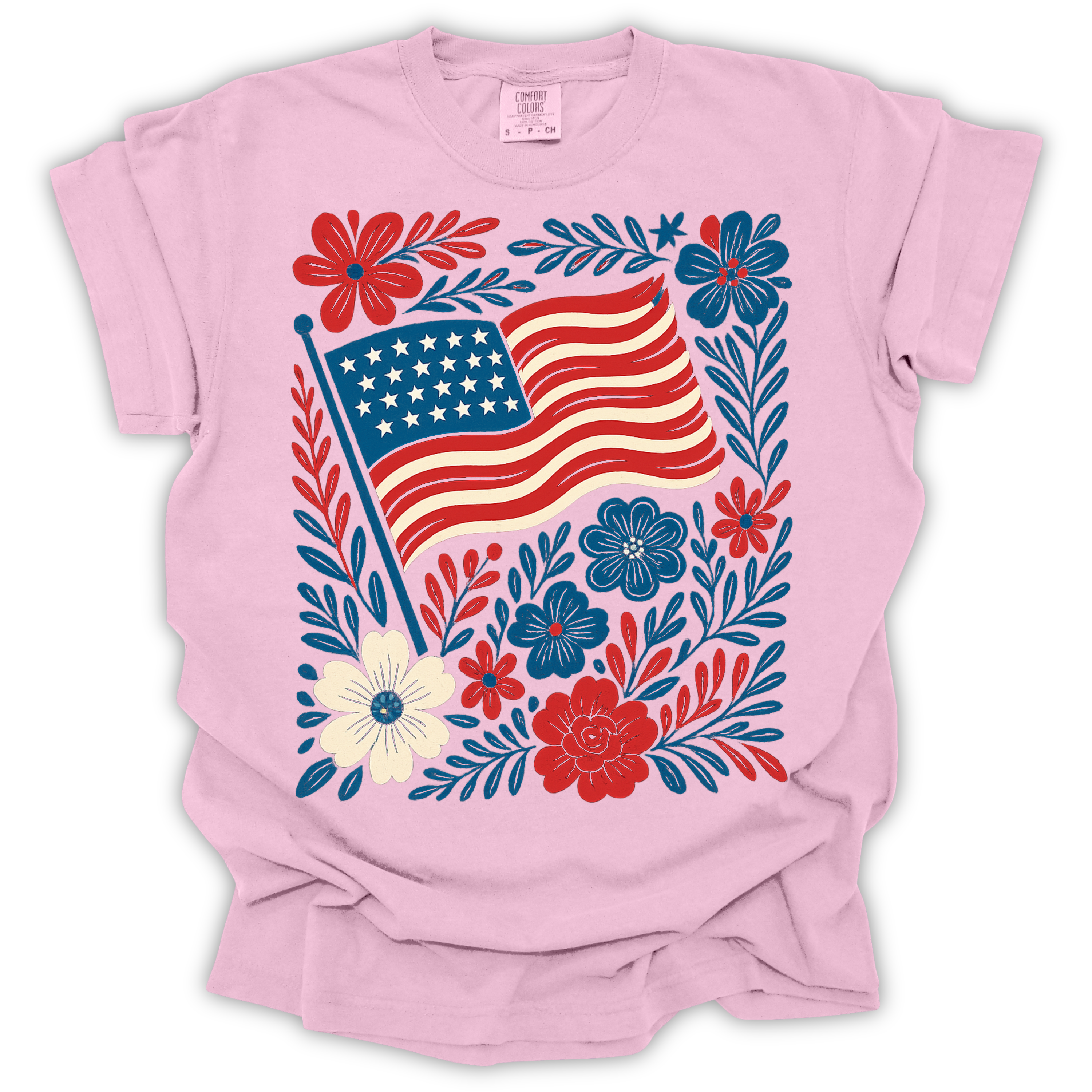 Americana Flag Patriotic T-Shirt – Comfort Colors Relaxed Fit