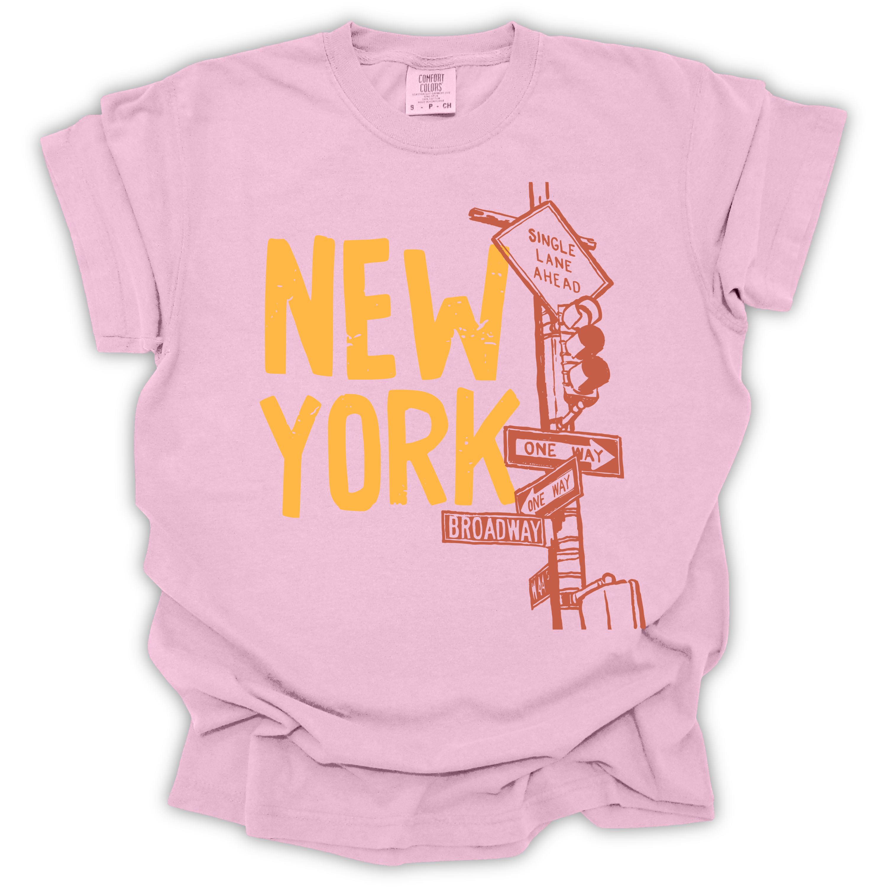 New York Street Sign T-Shirt – Comfort Colors Relaxed Fit