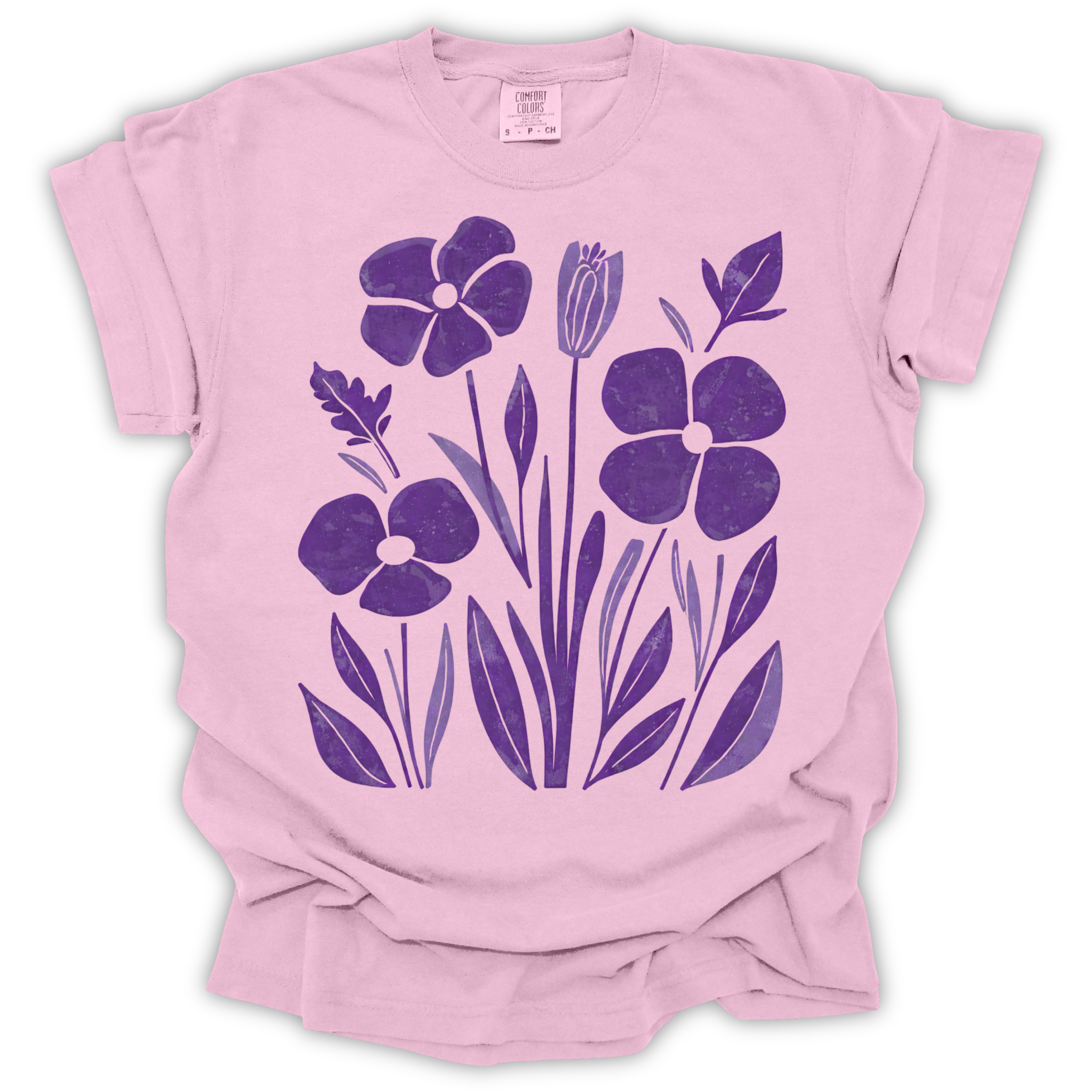 Purple Pansy Garden Tee - Comfort Colors Relaxed Fit