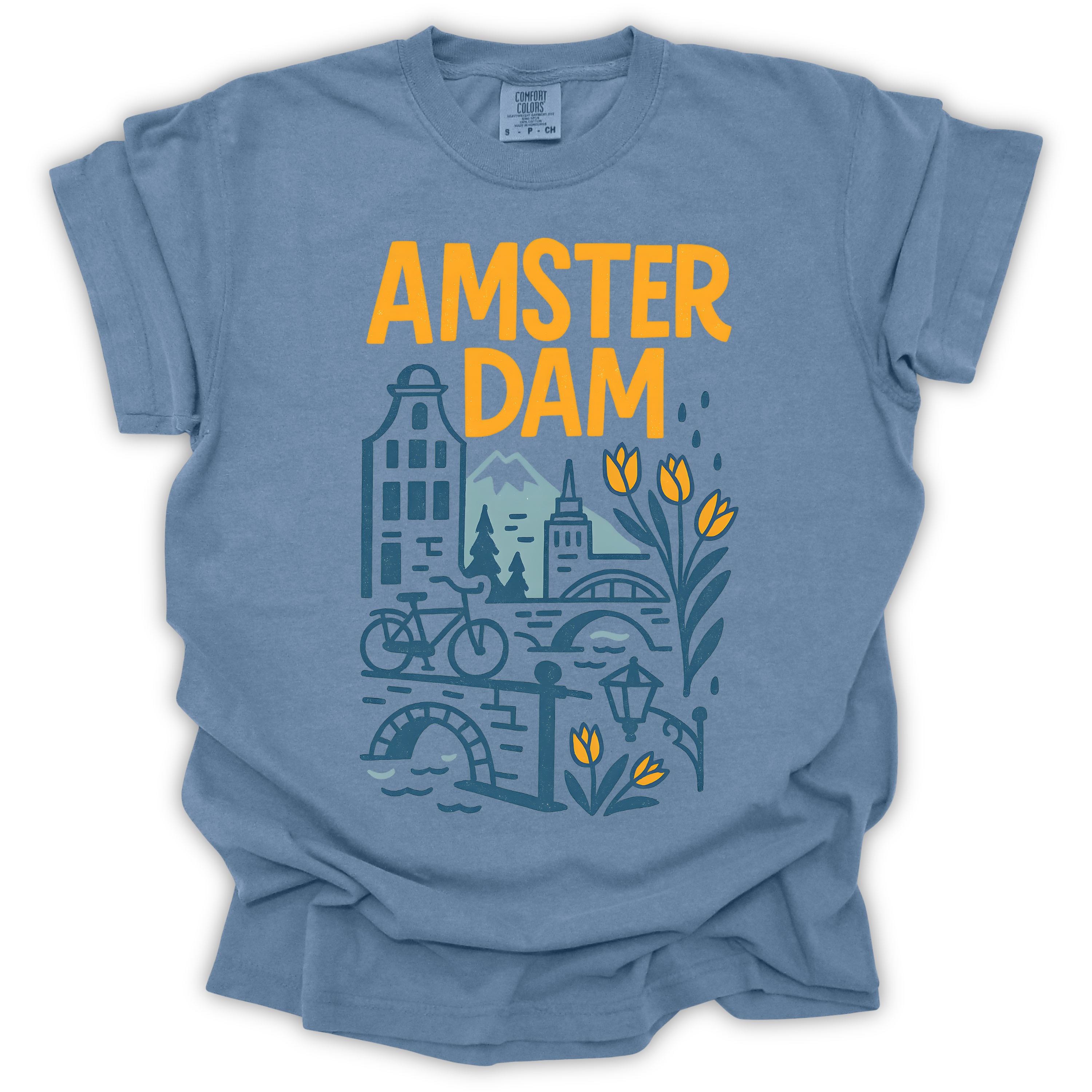 Amsterdam Skyline T-Shirt – Comfort Colors Relaxed Fit