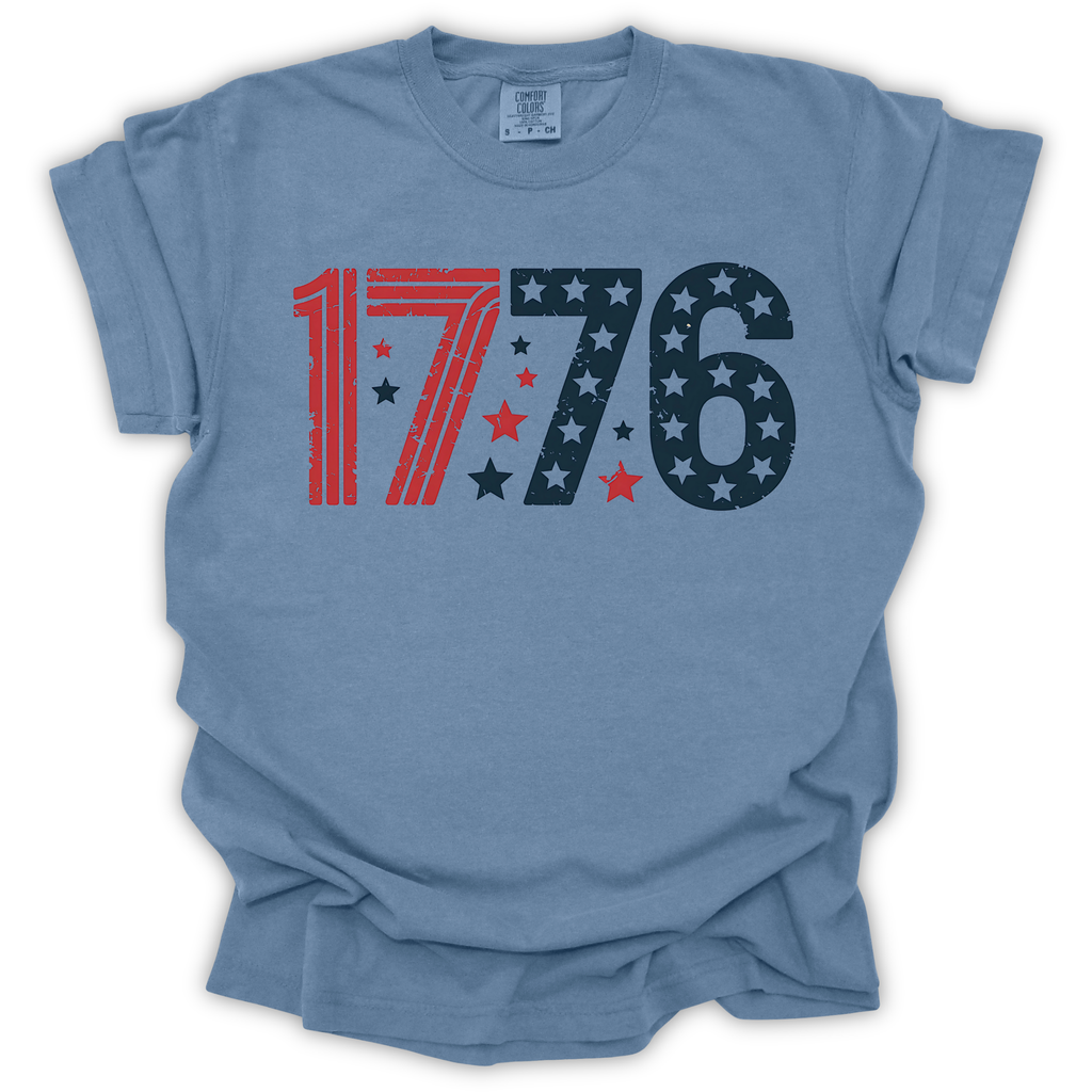 1776 Patriotic America T-Shirt – Comfort Colors Relaxed Fit