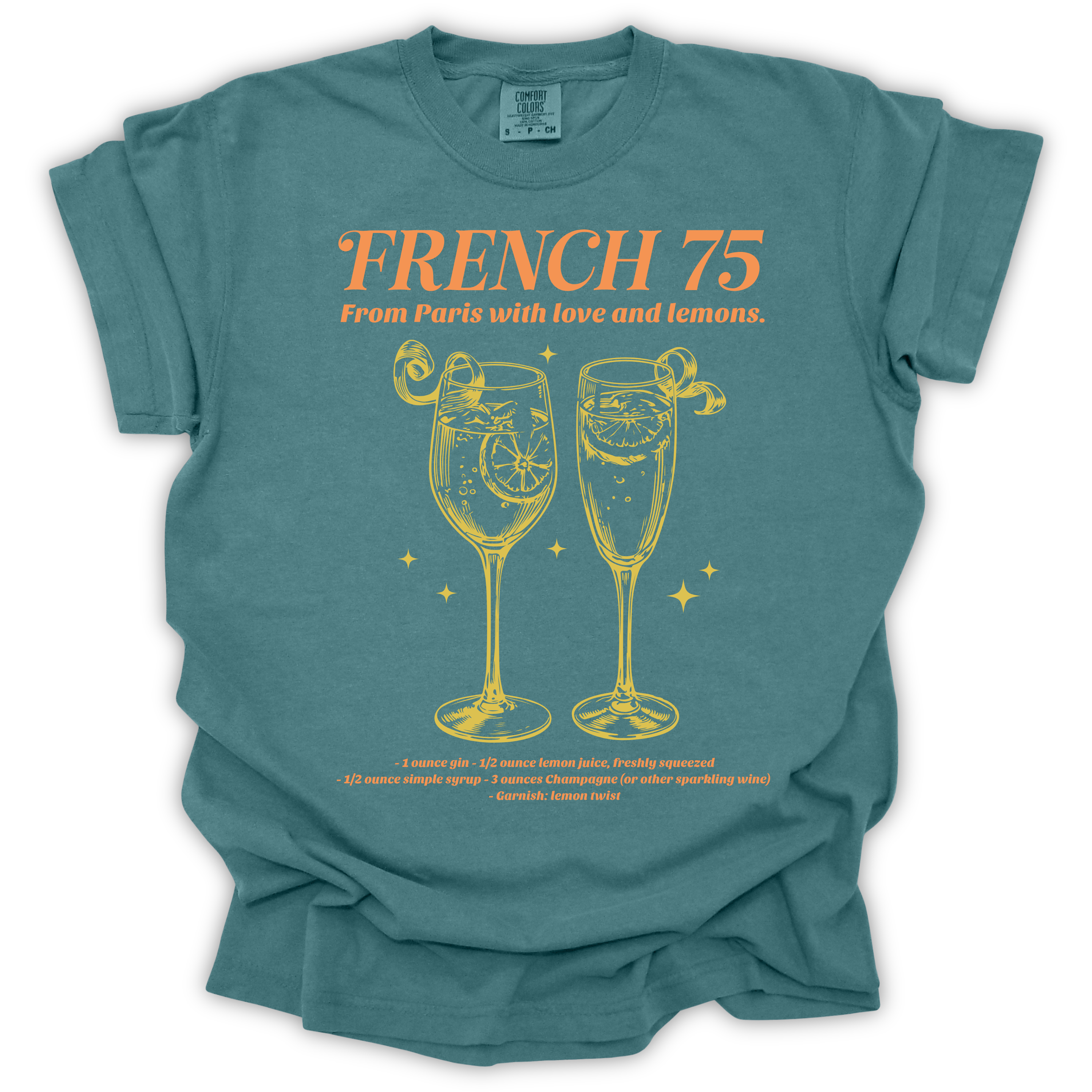 French 75 Champagne T-Shirt – Comfort Colors Relaxed Fit