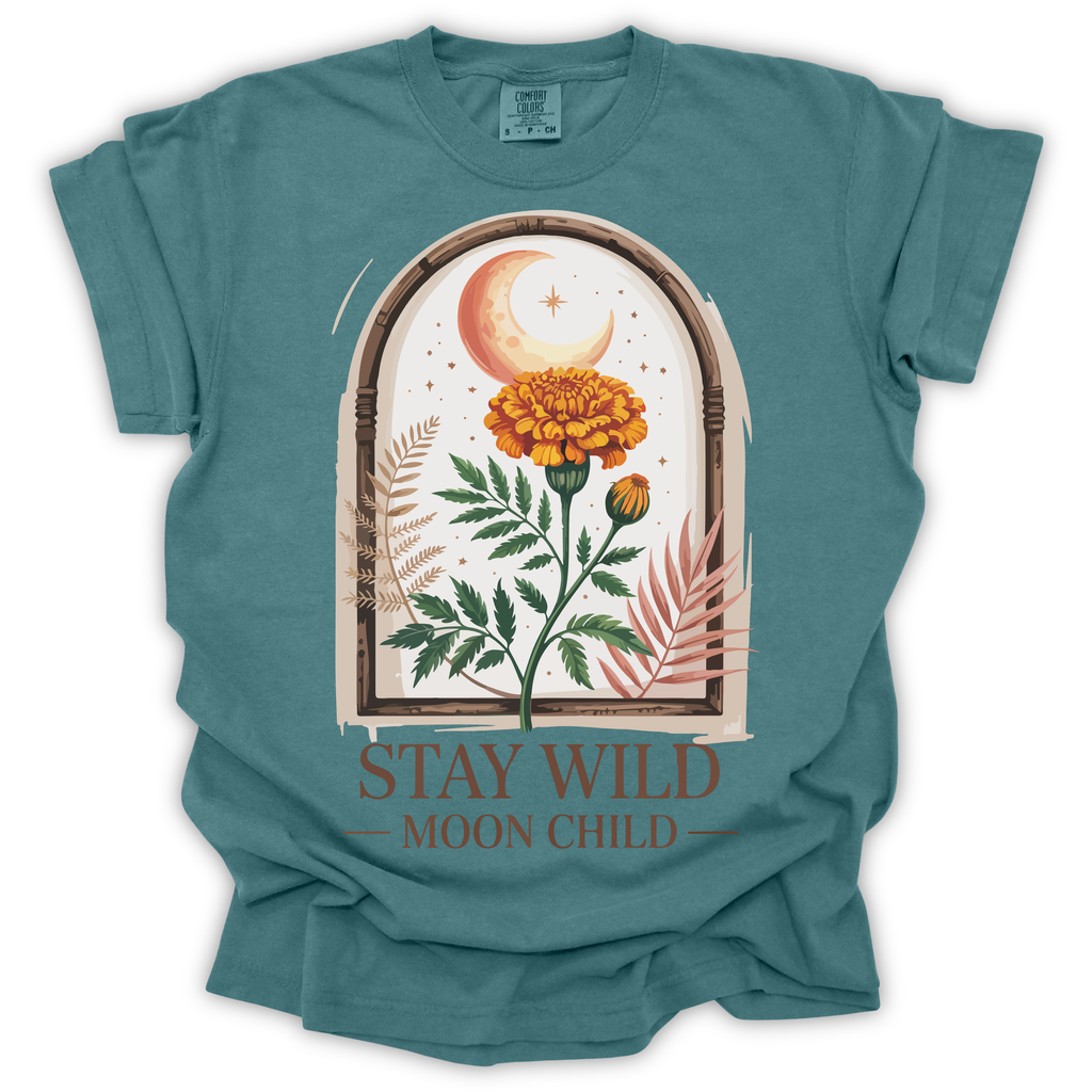 Stay Wild Moon Child T-Shirt – Comfort Colors Relaxed Fit