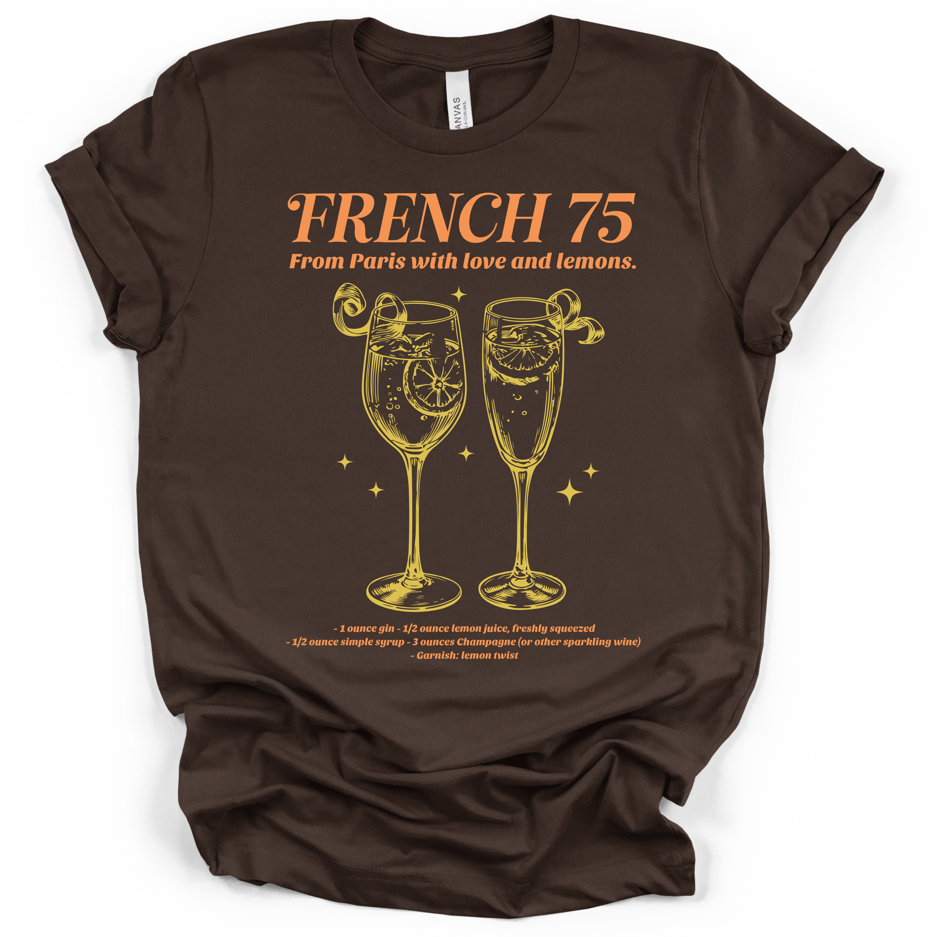 French 75 Champagne T-Shirt – Bella + Canvas Modern Fit