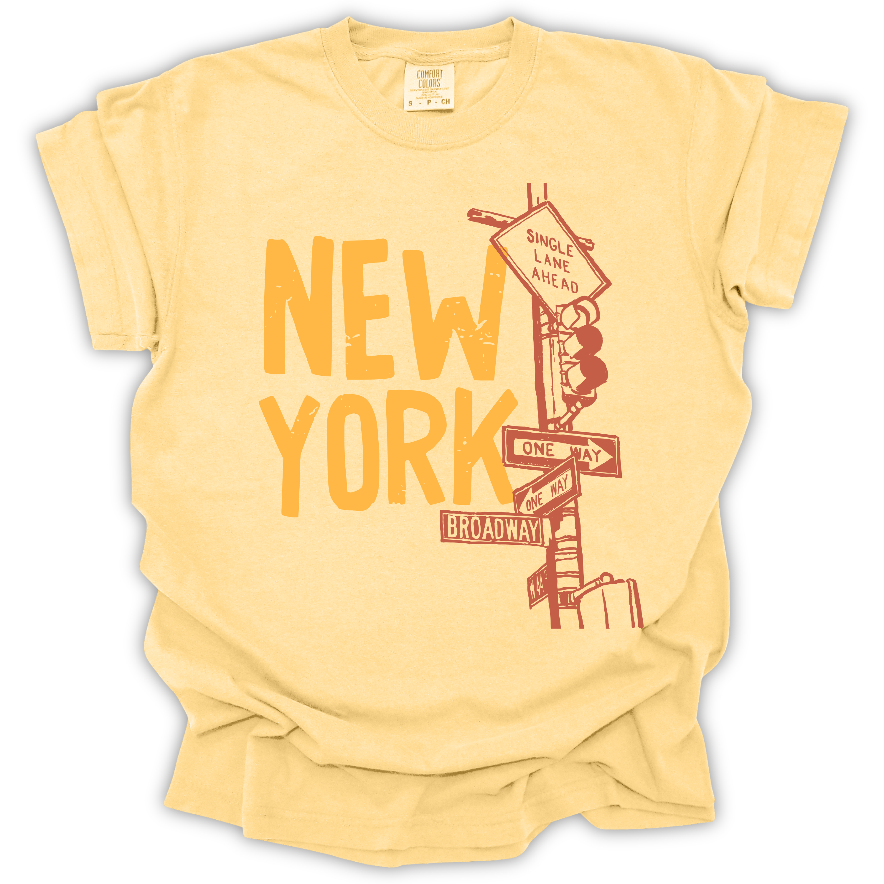 New York Street Sign T-Shirt – Comfort Colors Relaxed Fit