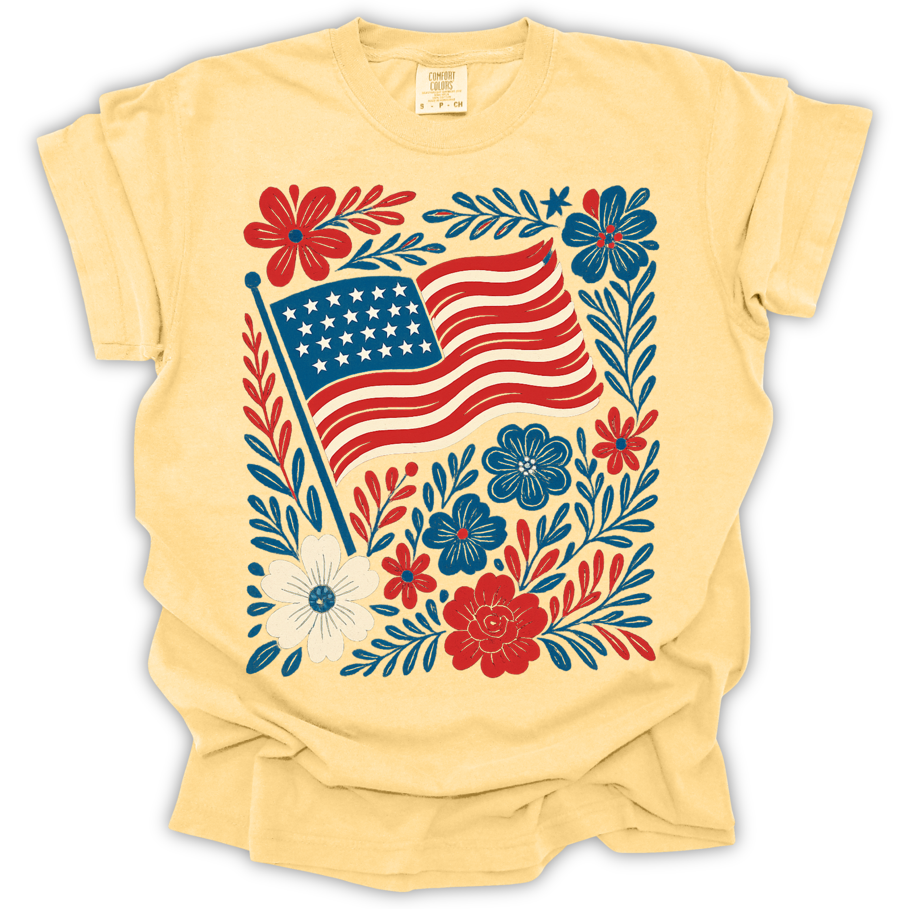 Americana Flag Patriotic T-Shirt – Comfort Colors Relaxed Fit