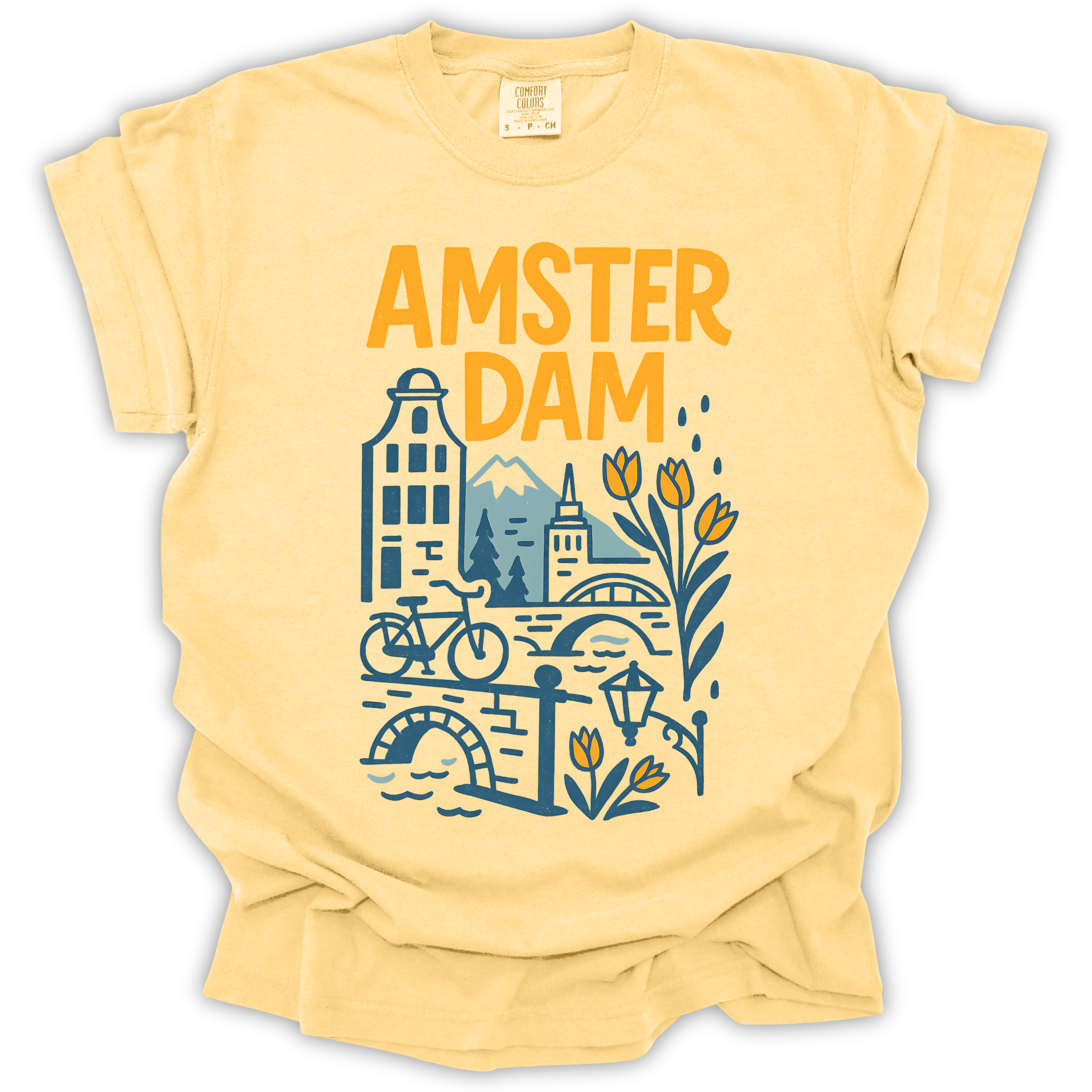 Amsterdam Skyline T-Shirt – Comfort Colors Relaxed Fit