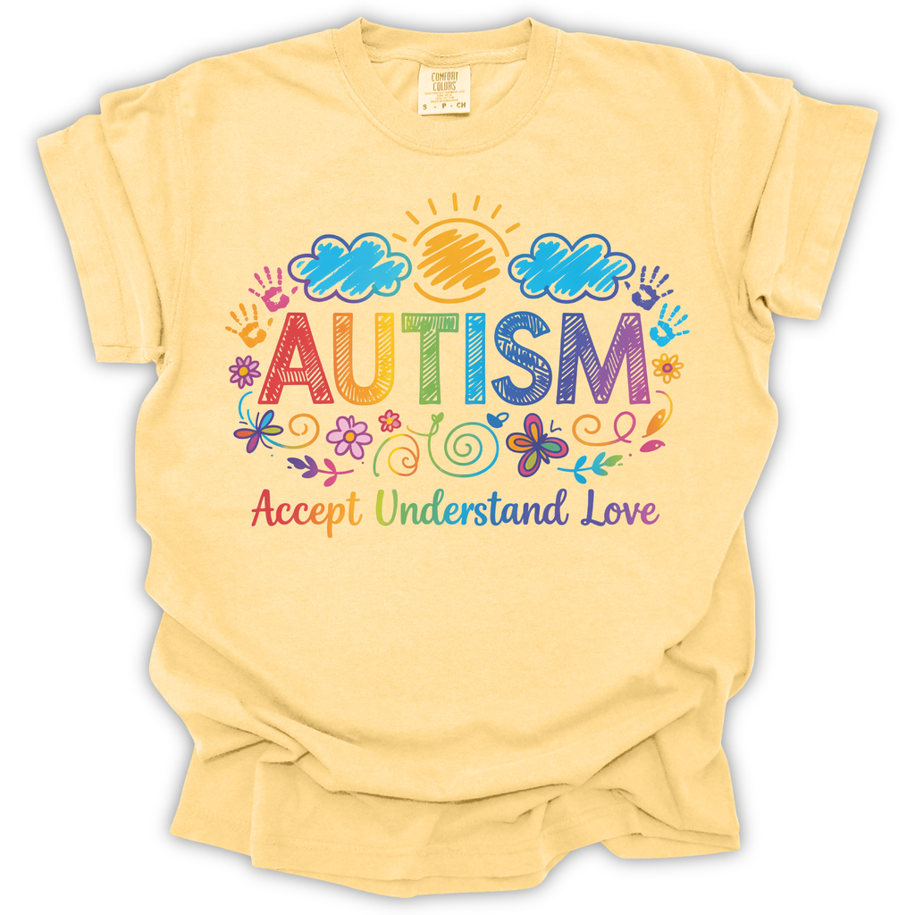 Autism Awareness Rainbow T-Shirt – Comfort Colors Relaxed Fit