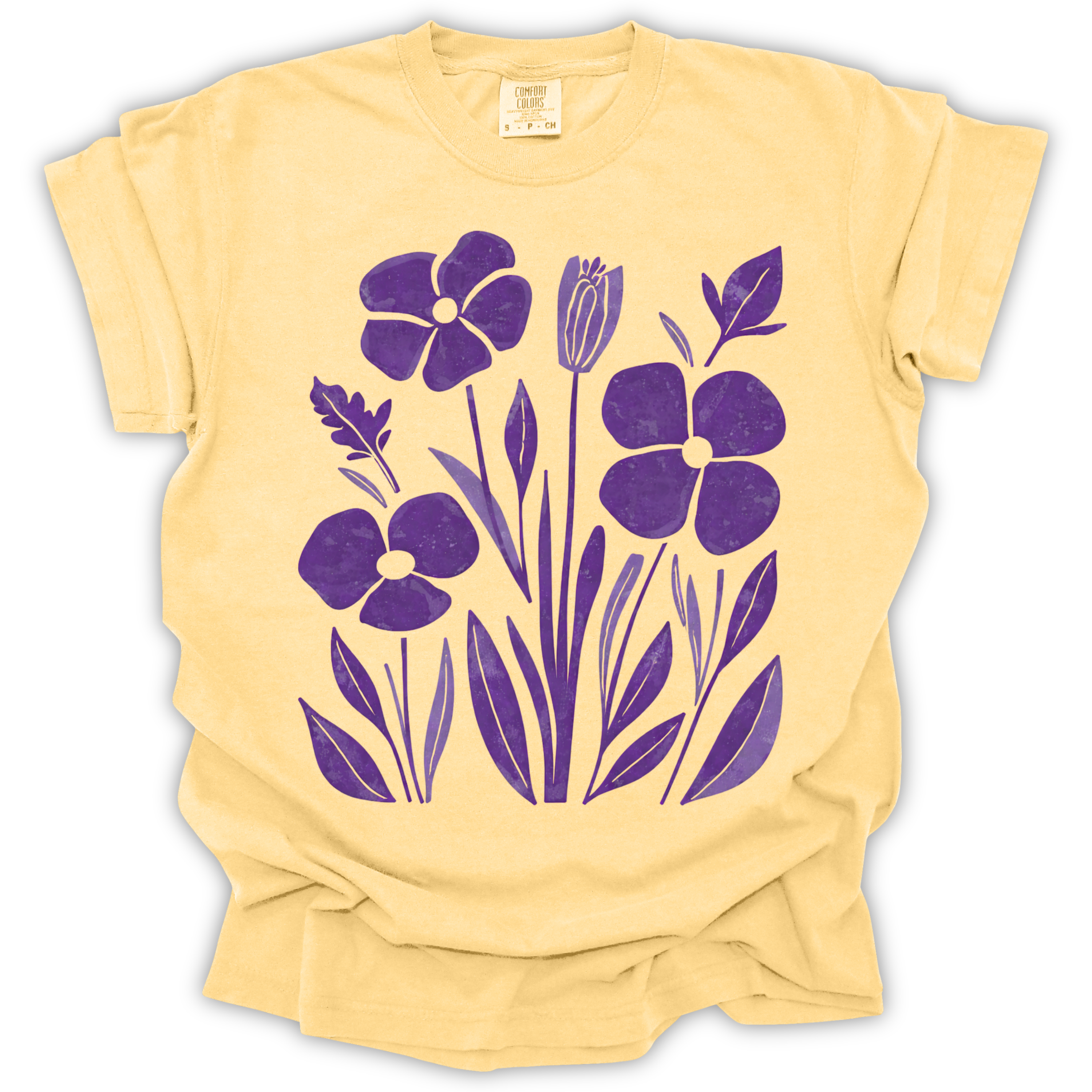 Purple Pansy Garden Tee - Comfort Colors Relaxed Fit
