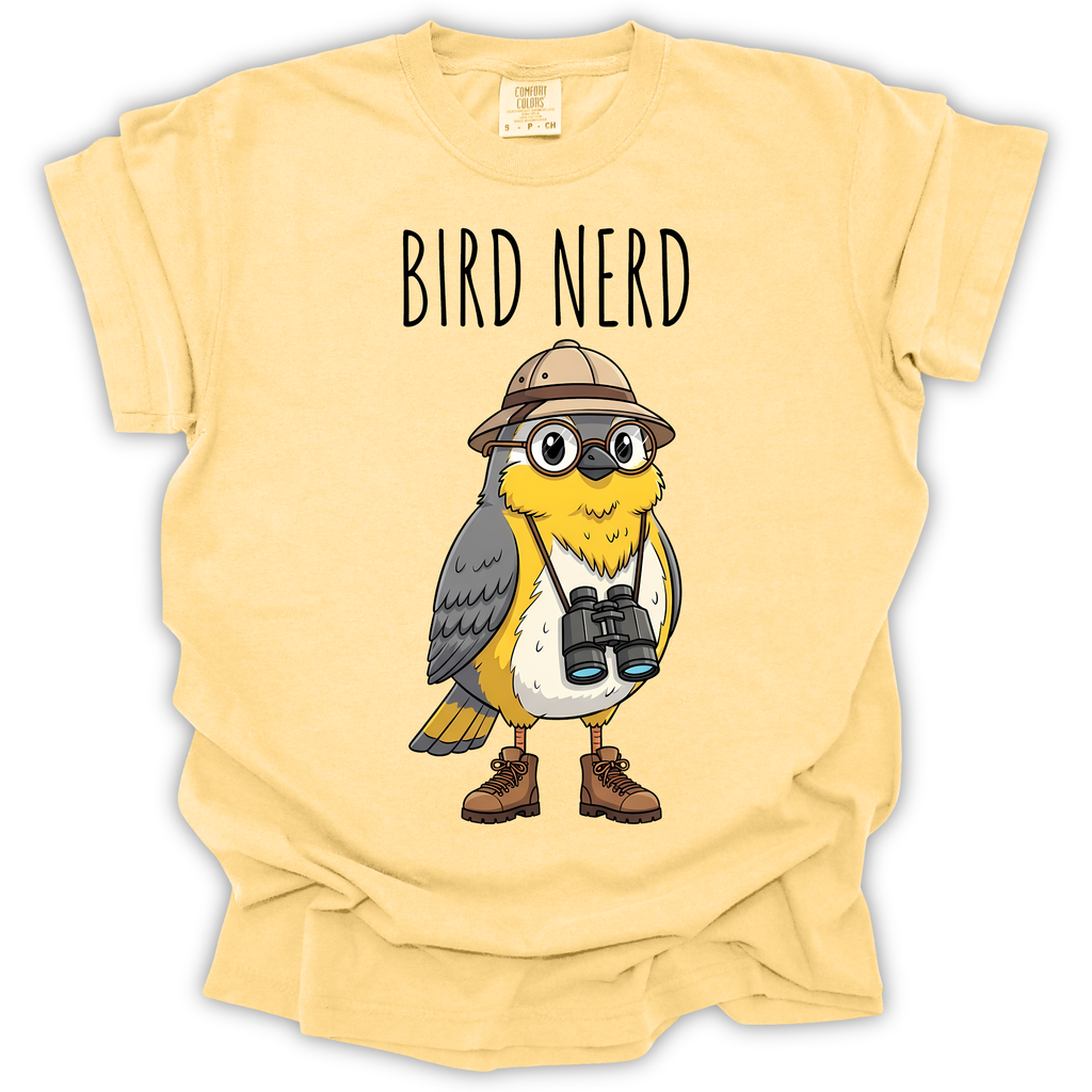 Bird Nerd Birdwatcher T-Shirt – Comfort Colors Relaxed Fit