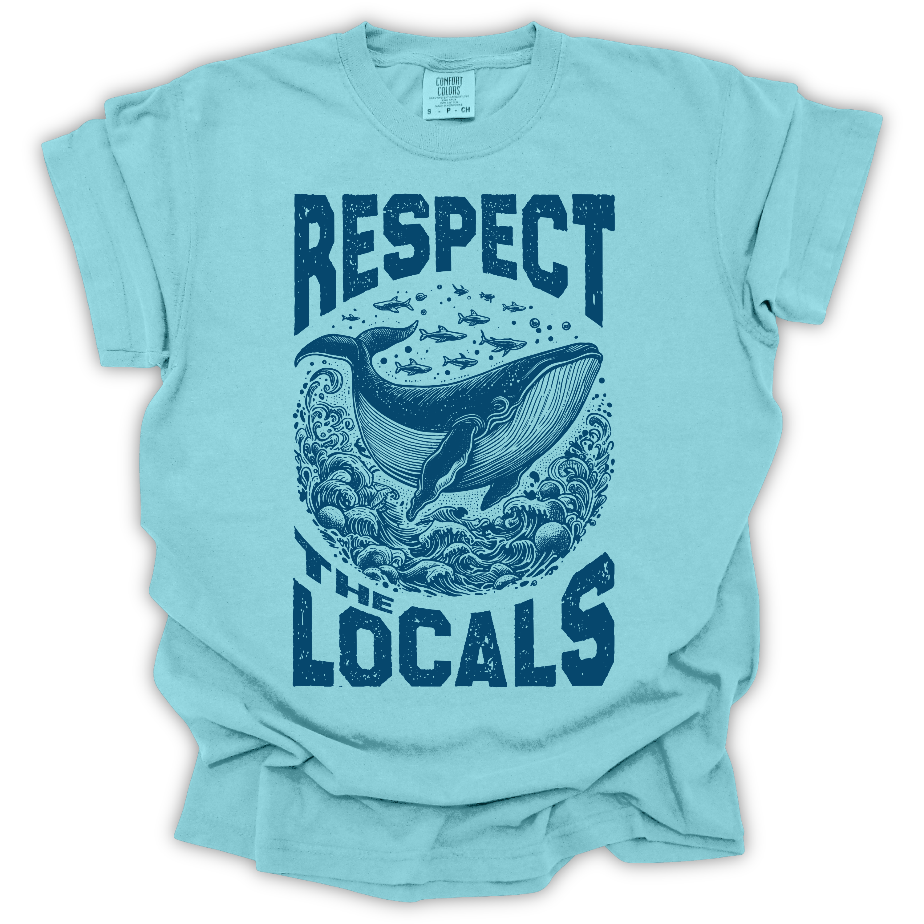 Respect the Locals Whale T-Shirt – Comfort Colors Relaxed Fit